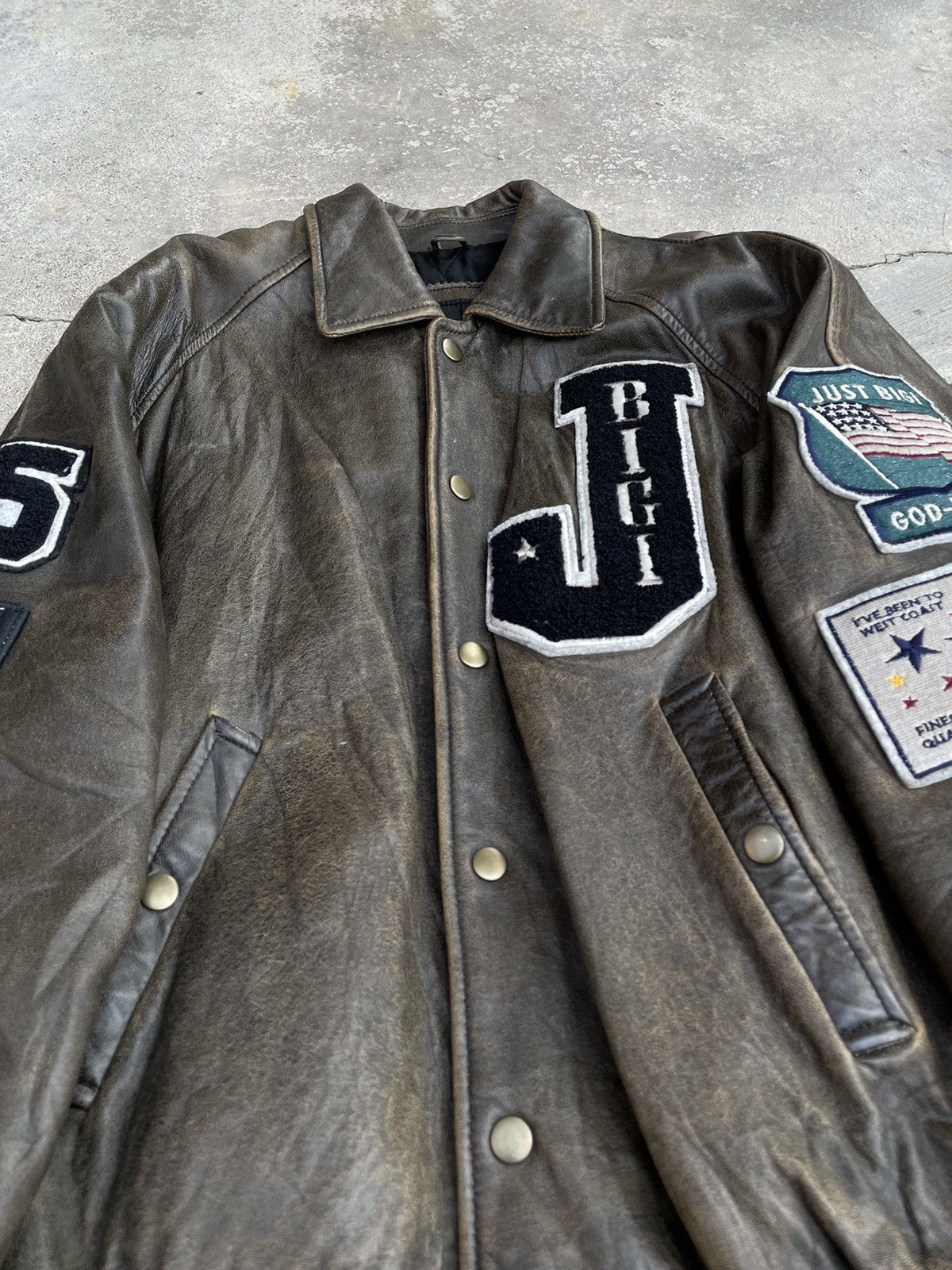 BIGI BIGI LEATHER PASS ESPECIALLY GRANTS BOMBER JACKET Size US L / EU 52-54 / 3 - 11 Thumbnail