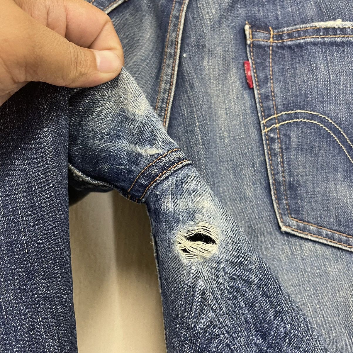 Japanese Brand RARE💥Vintage Levis 502 Distressed Selvedge Denim W34L21 Size US 34 / EU 50 - 10 Thumbnail