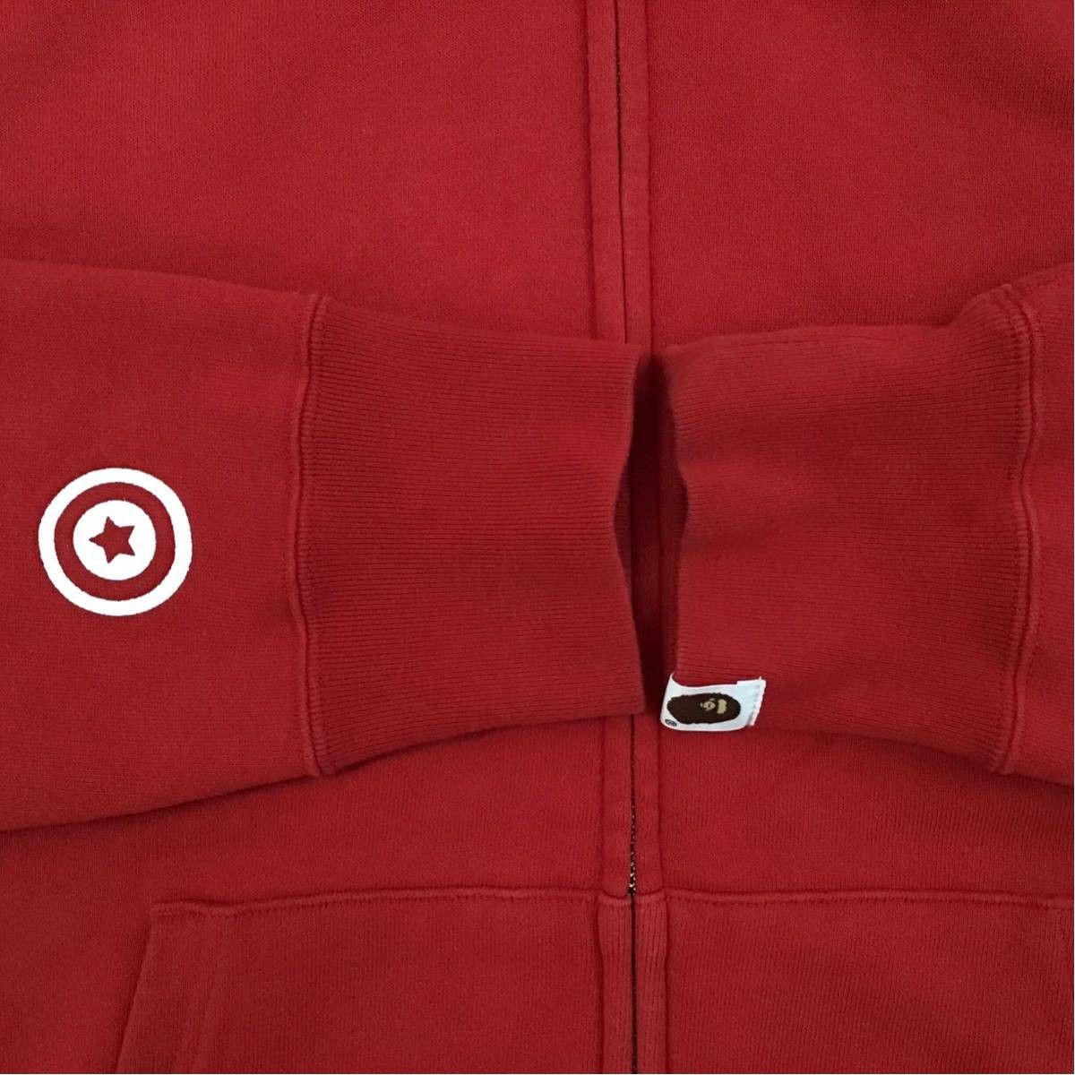 Bape BAPE red × red camo Shark full zip hoodie Size US M / EU 48-50 / 2 - 6 Thumbnail