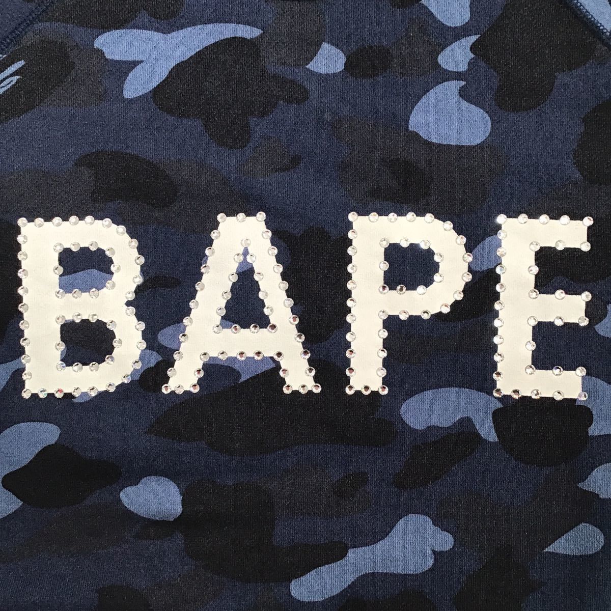 Bape × Swarovski Swarovski BAPE logo long sleeve sweatshirt blue camo Size US M / EU 48-50 / 2 - 2 Thumbnail