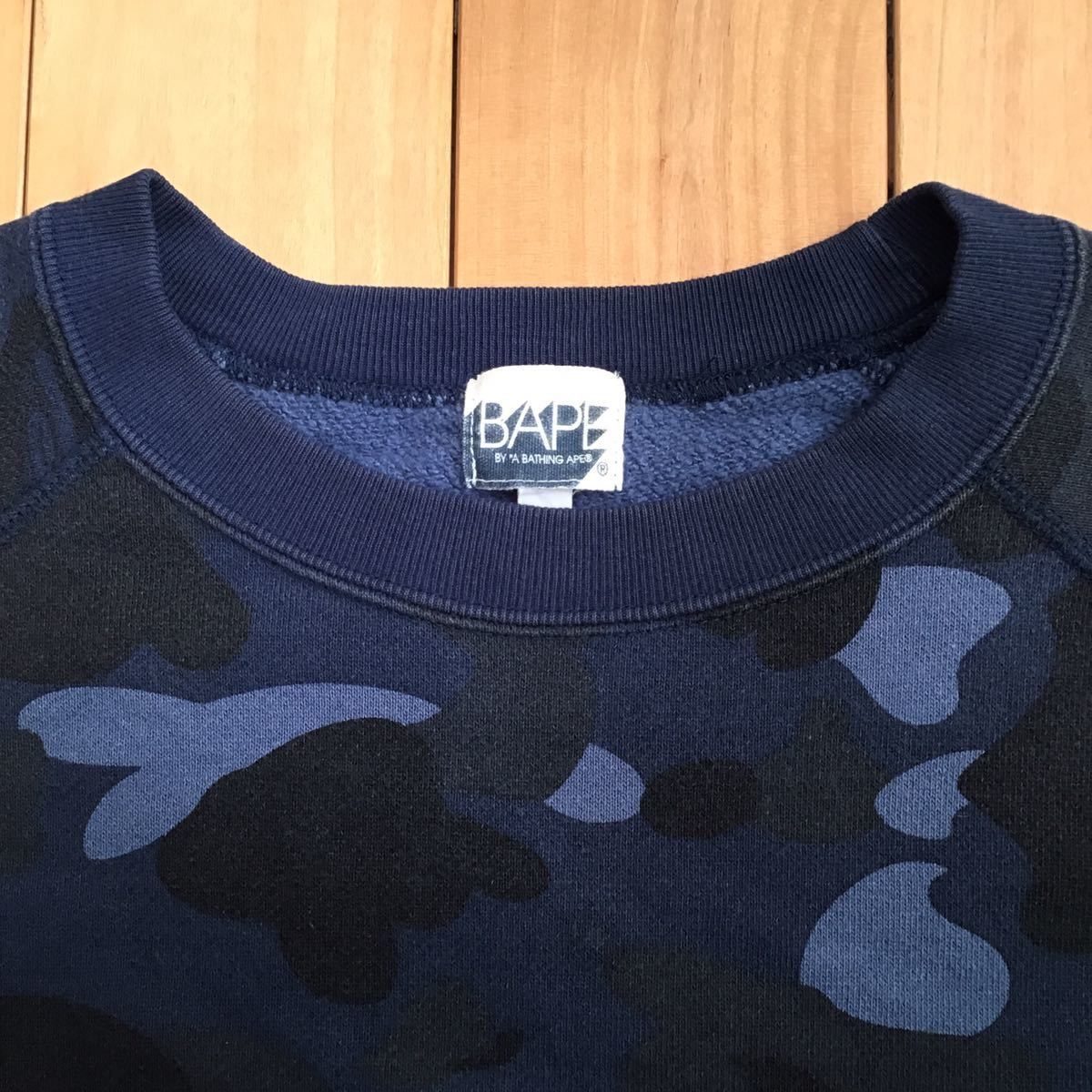 Bape × Swarovski Swarovski BAPE logo long sleeve sweatshirt blue camo Size US M / EU 48-50 / 2 - 6 Thumbnail