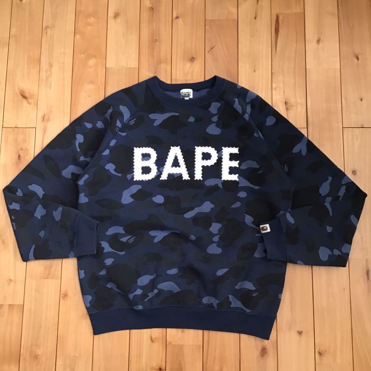 Bape × Swarovski Swarovski BAPE logo long sleeve sweatshirt blue camo Size US M / EU 48-50 / 2 - 1 Thumbnail