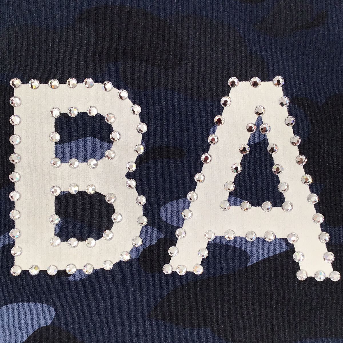 Bape × Swarovski Swarovski BAPE logo long sleeve sweatshirt blue camo Size US M / EU 48-50 / 2 - 3 Thumbnail