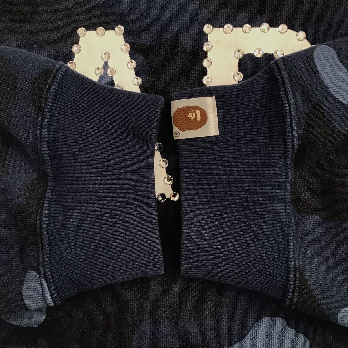 Bape × Swarovski Swarovski BAPE logo long sleeve sweatshirt blue camo Size US M / EU 48-50 / 2 - 7 Thumbnail