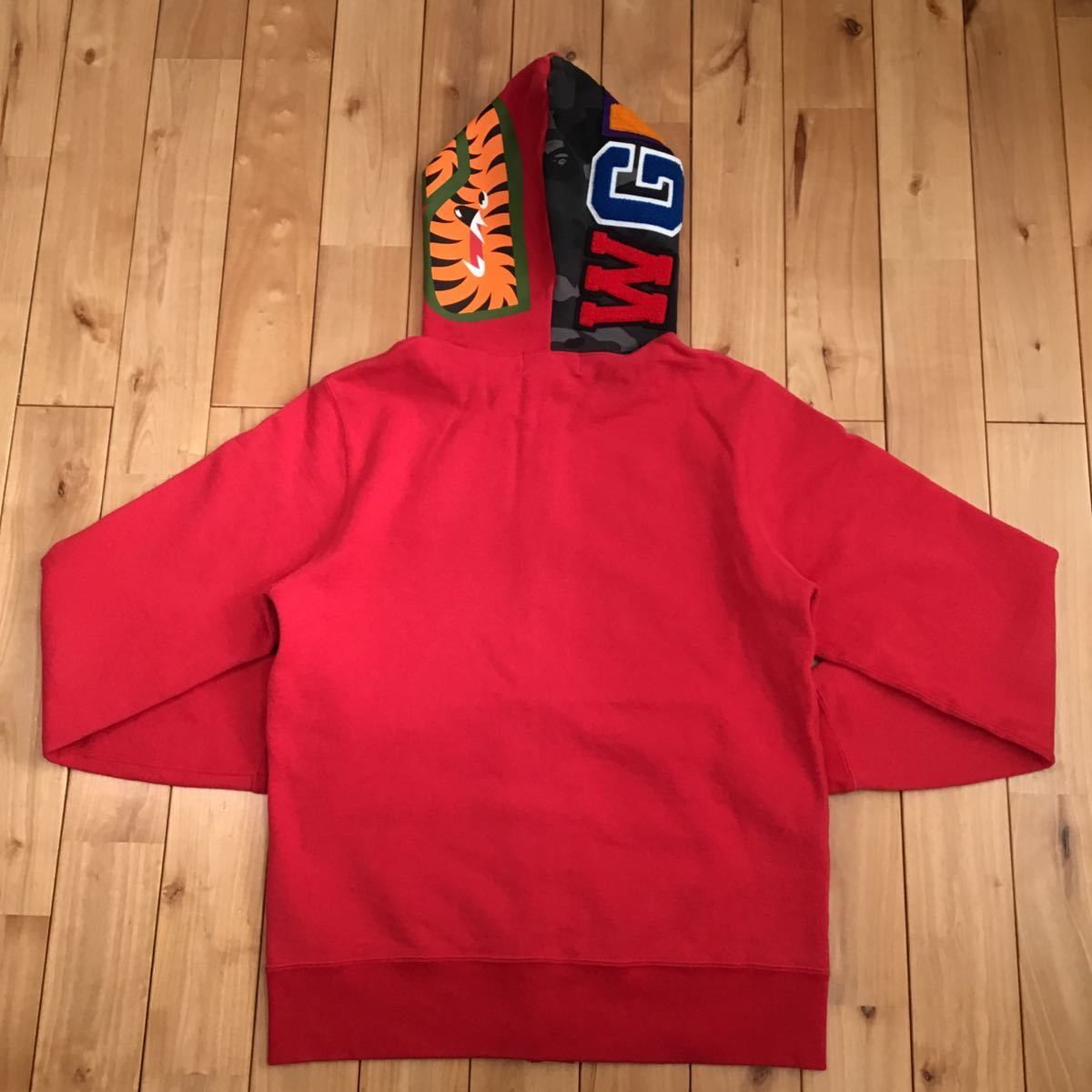 Bape BAPE Shark full zip hoodie black camo x red Size US M / EU 48-50 / 2 - 5 Thumbnail