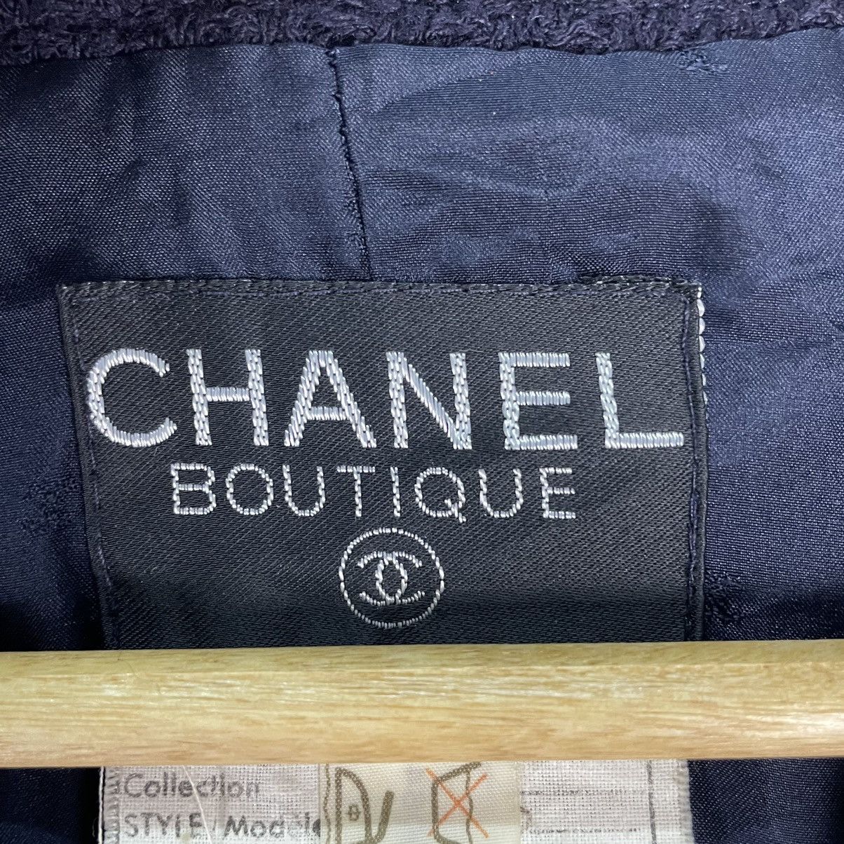 Chanel 🔥80s CHANEL Boutique Gold Button Double Breasted Jacket Size S / US 4 / IT 40 - 11 Thumbnail
