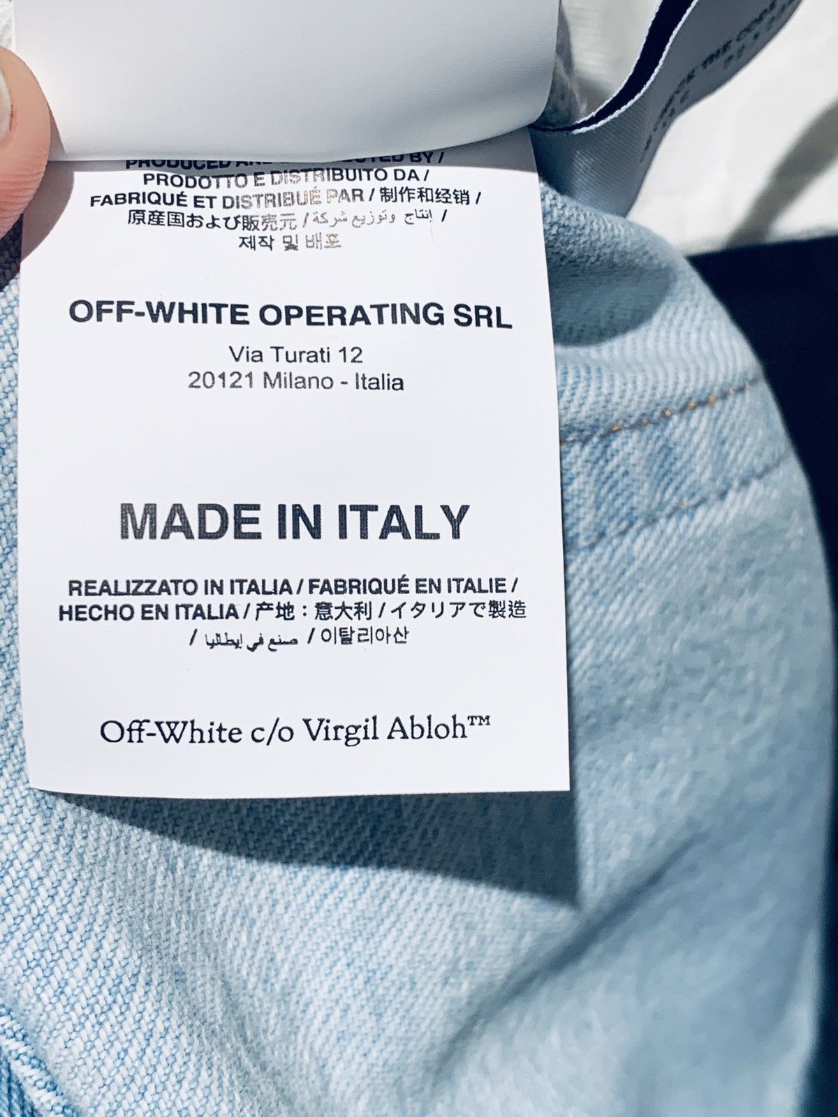 Off-White *RARE* Off-White ©2013 Virgil Abloh Distressed Denim Jeans Size US 34 / EU 50 - 8 Thumbnail