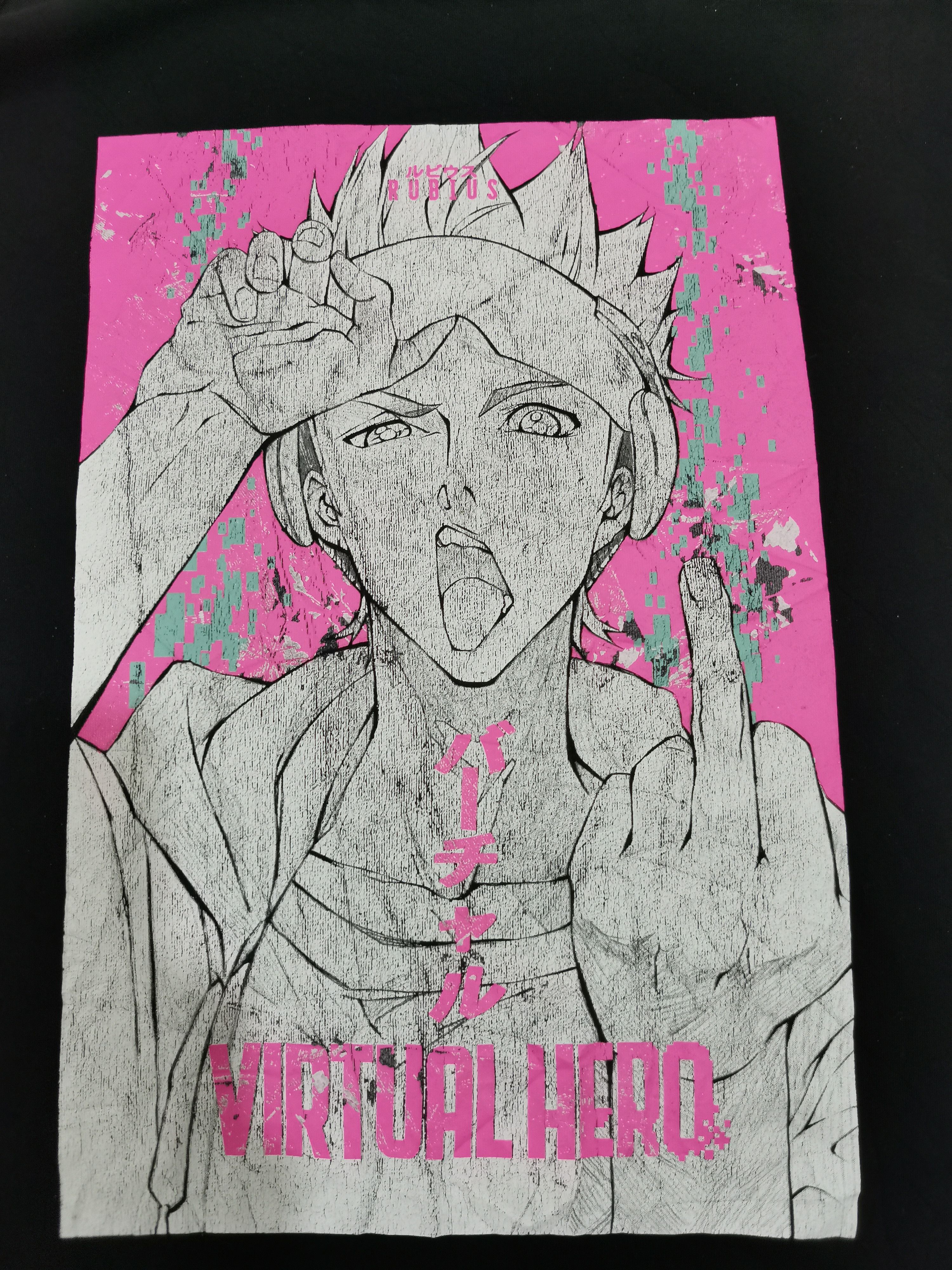 Anime Bershka x Rubius Virtual Hero Comics Anime Tee Evangelion Size US M / EU 48-50 / 2 - 1 Thumbnail