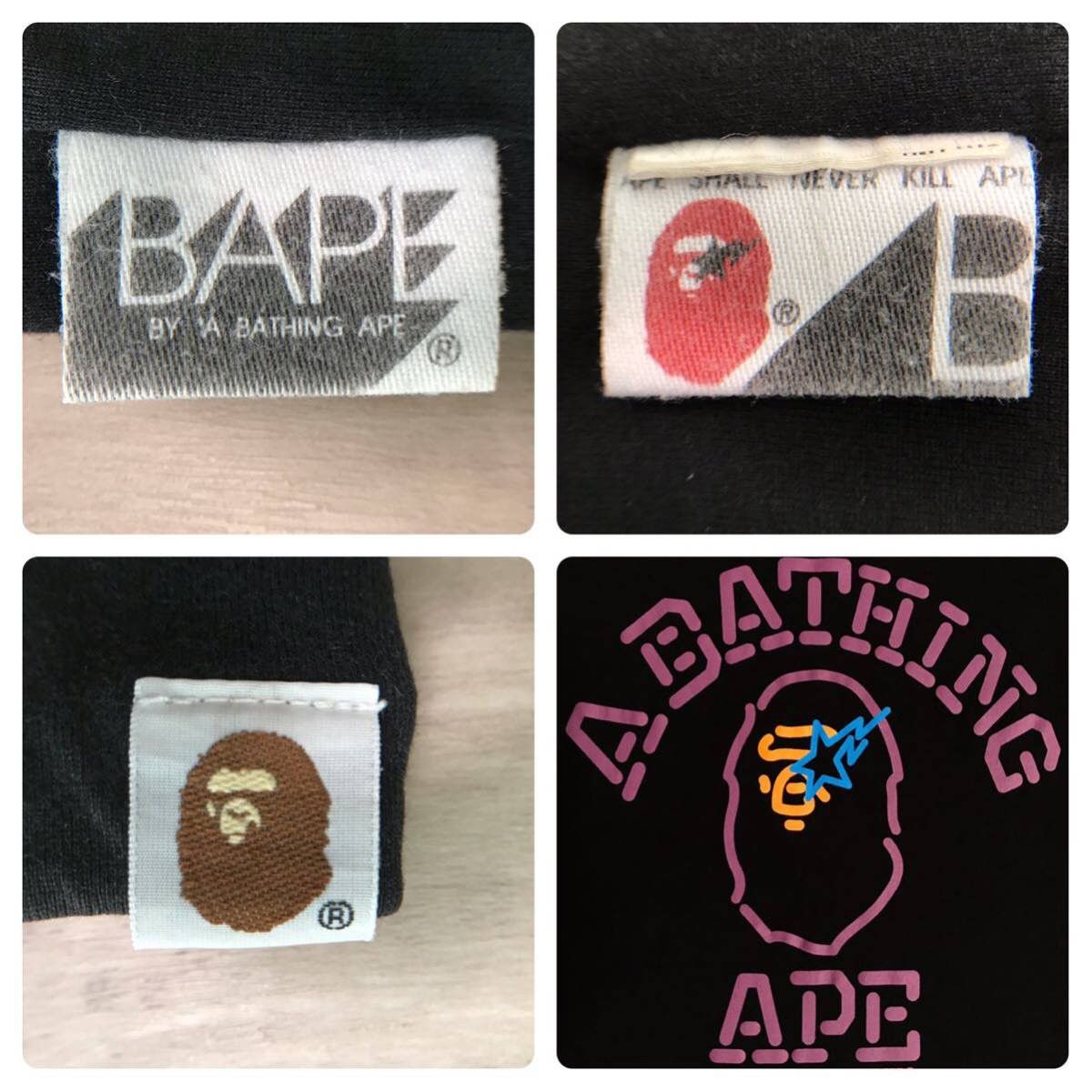 Bape BAPE reversible T-shirt camo × neon college logo Size US L / EU 52-54 / 3 - 10 Thumbnail
