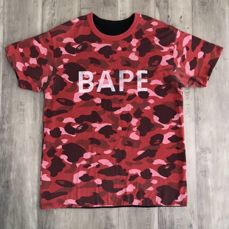 Bape BAPE reversible T-shirt camo × neon college logo Size US L / EU 52-54 / 3 - 2 Thumbnail