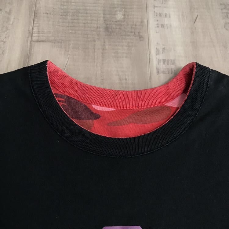 Bape BAPE reversible T-shirt camo × neon college logo Size US L / EU 52-54 / 3 - 8 Thumbnail