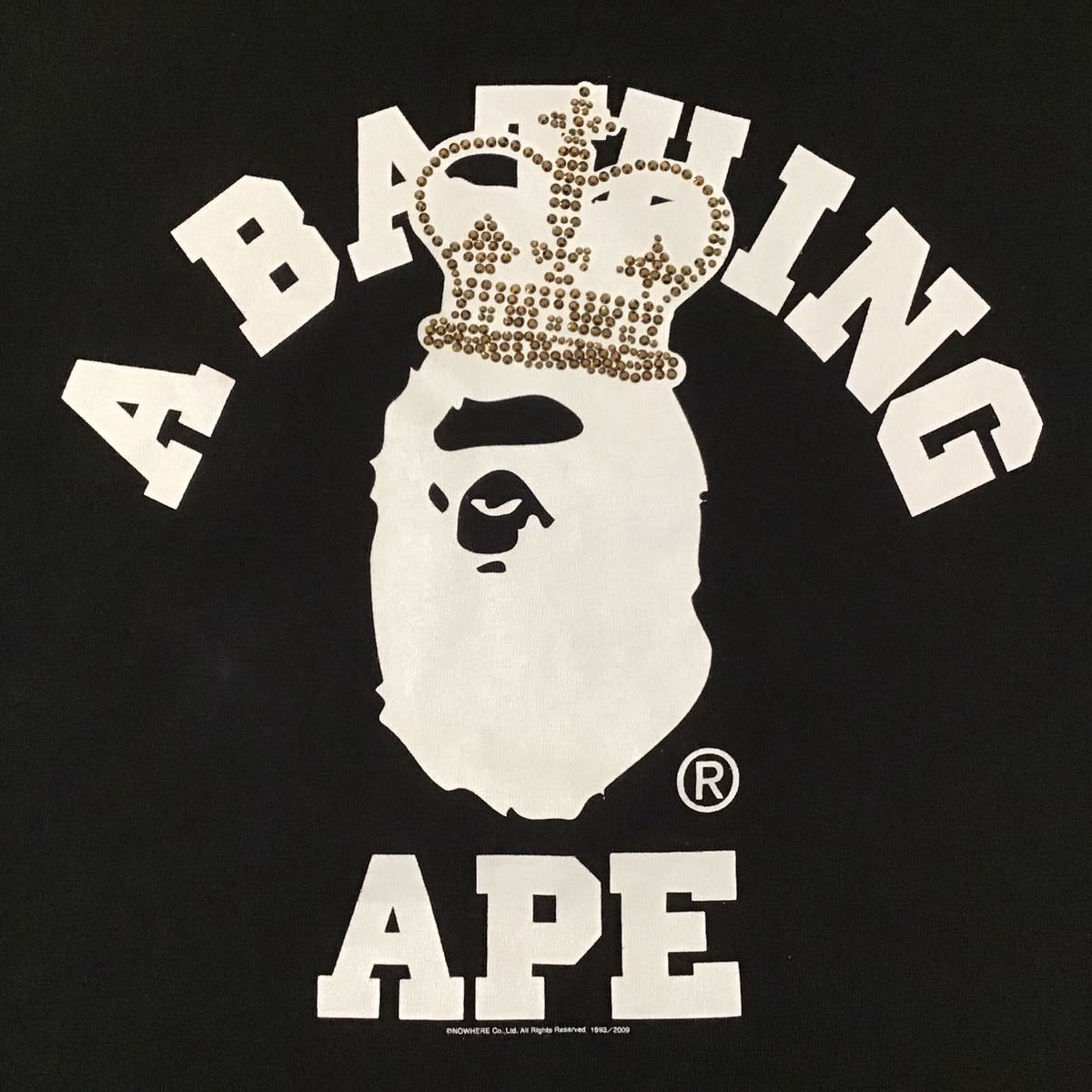 BAPE Swarovski Crown College Logo T-shirt