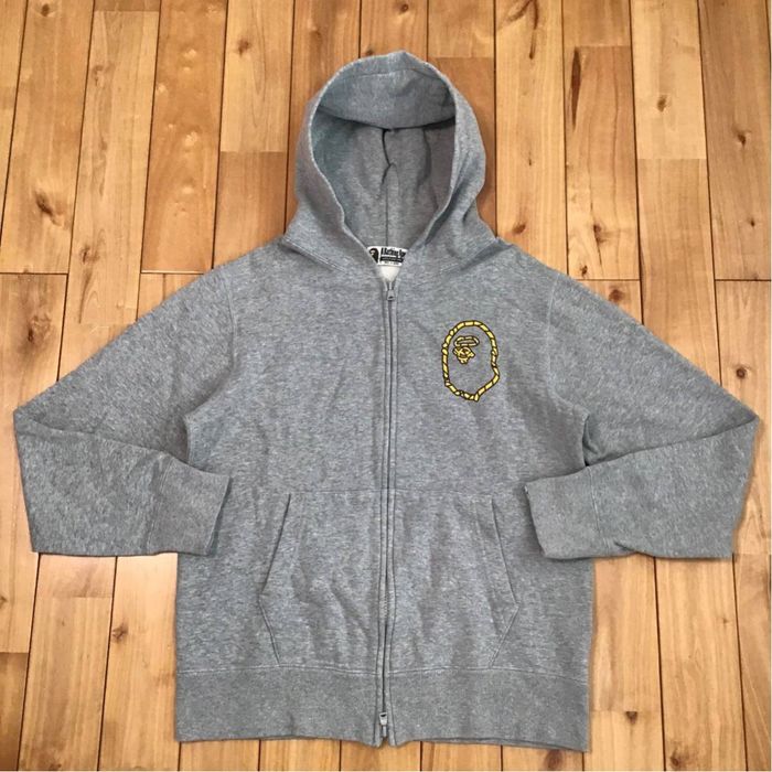 Bape BAPE Rope logo Zip hoodie Gray | Grailed