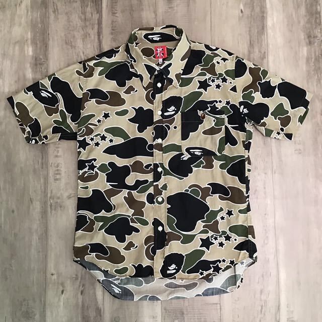 image of Bape Vintage Sta Camo Short Sleeve Shirt Psyche in Bape Camo, Men's (Size Small)