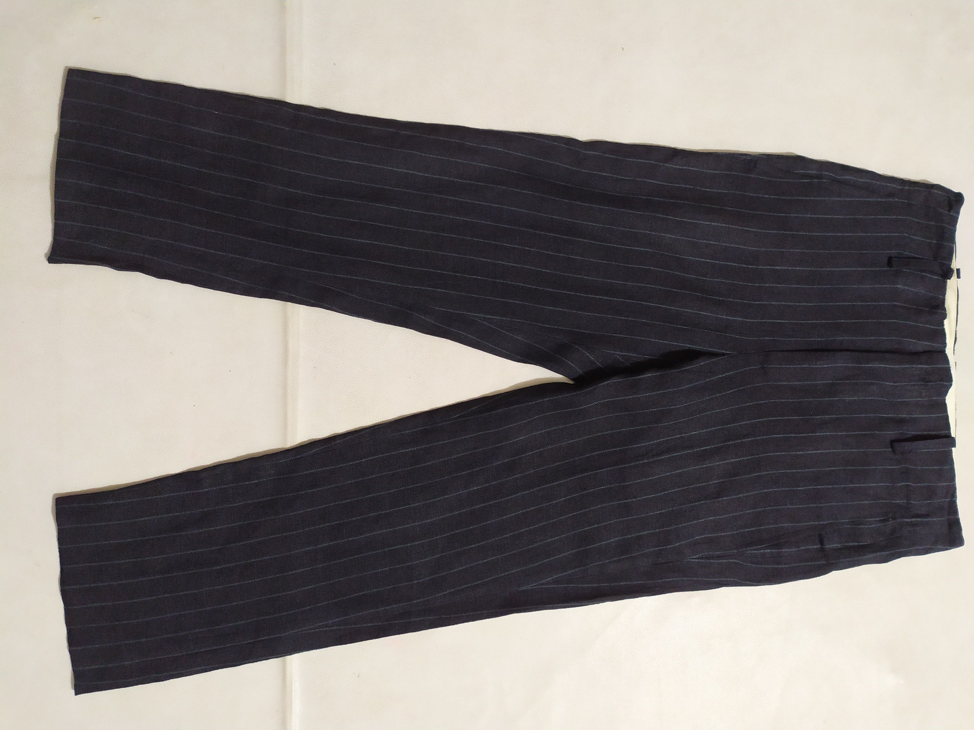 image of Isabel Marant Etoile Linen Stripe Pants in Navy, Men's (Size 29)