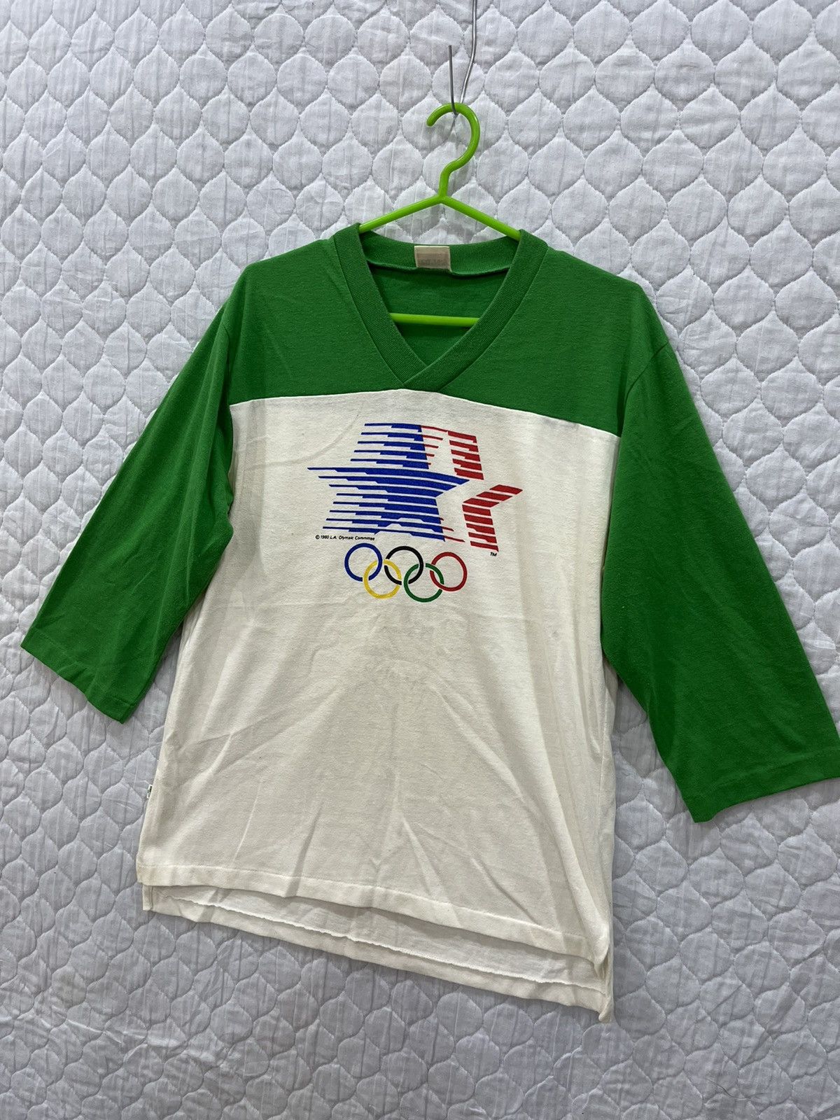 USA Olympics E. VINTAGE LEVIS OLYMPIC LA 3QUARTER TSHIRT Size US M / EU 48-50 / 2 - 3 Thumbnail