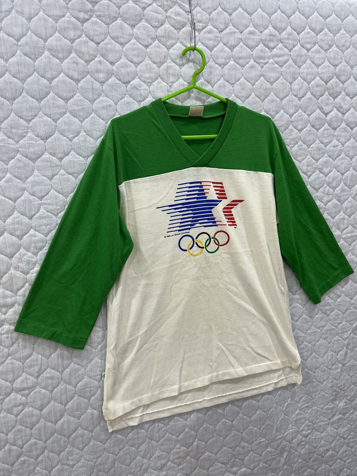 USA Olympics E. VINTAGE LEVIS OLYMPIC LA 3QUARTER TSHIRT Size US M / EU 48-50 / 2 - 2 Thumbnail