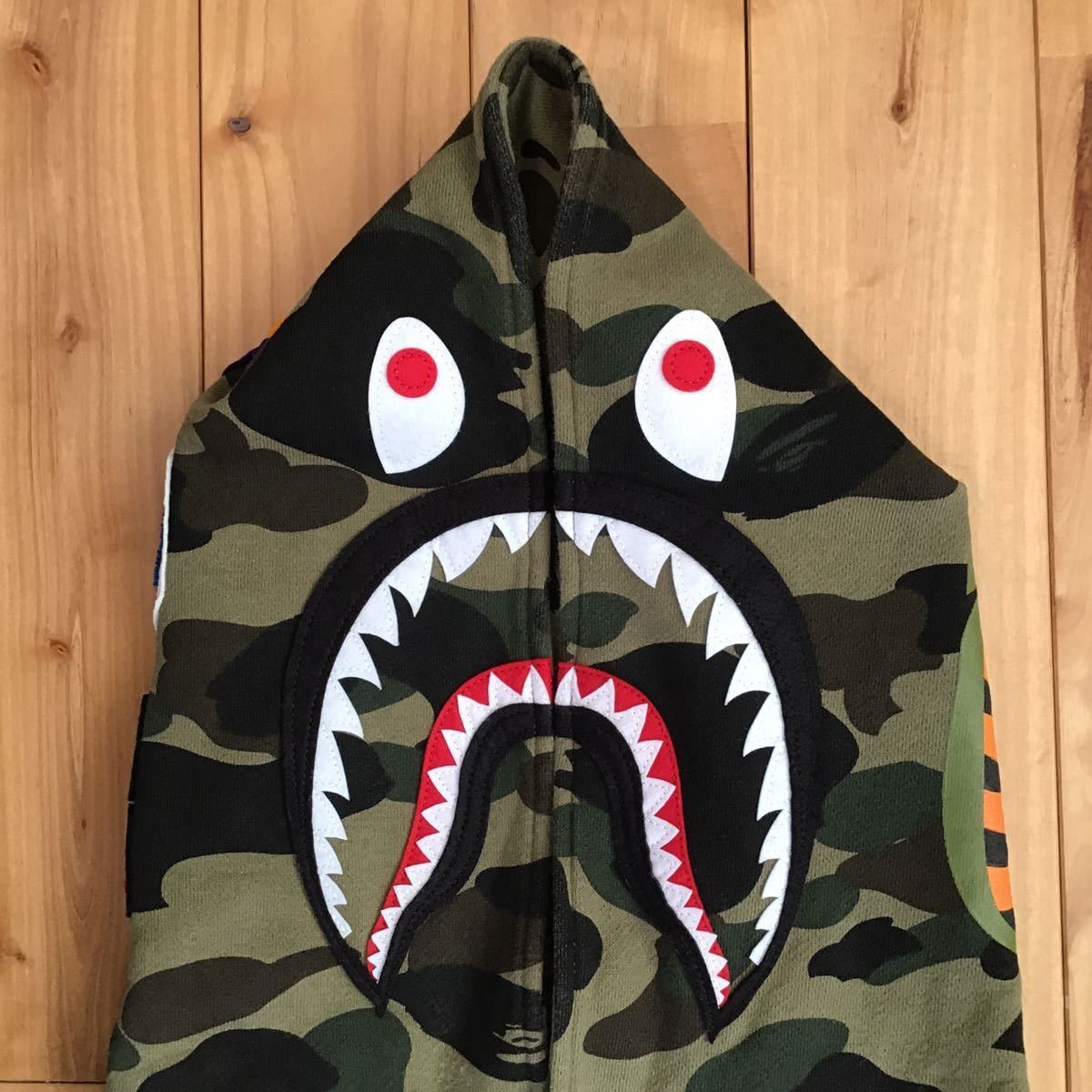 Bape BAPE SHARK SIDE ZIP WIDE LONG LENGTH PULLOVER HOODIE Size US S / EU 44-46 / 1 - 2 Thumbnail