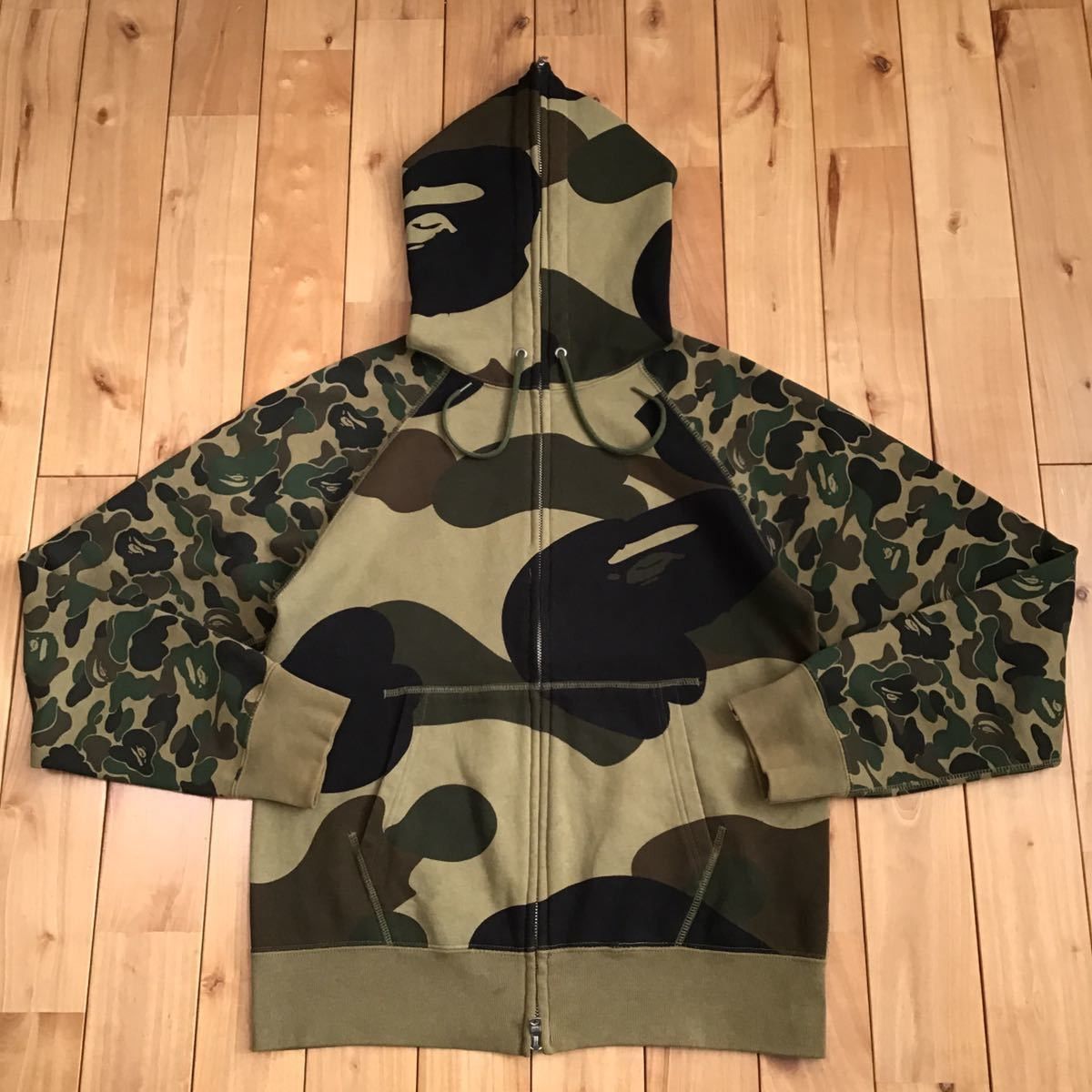 BAPE Giant 1st camo green crazy full zip hoodie