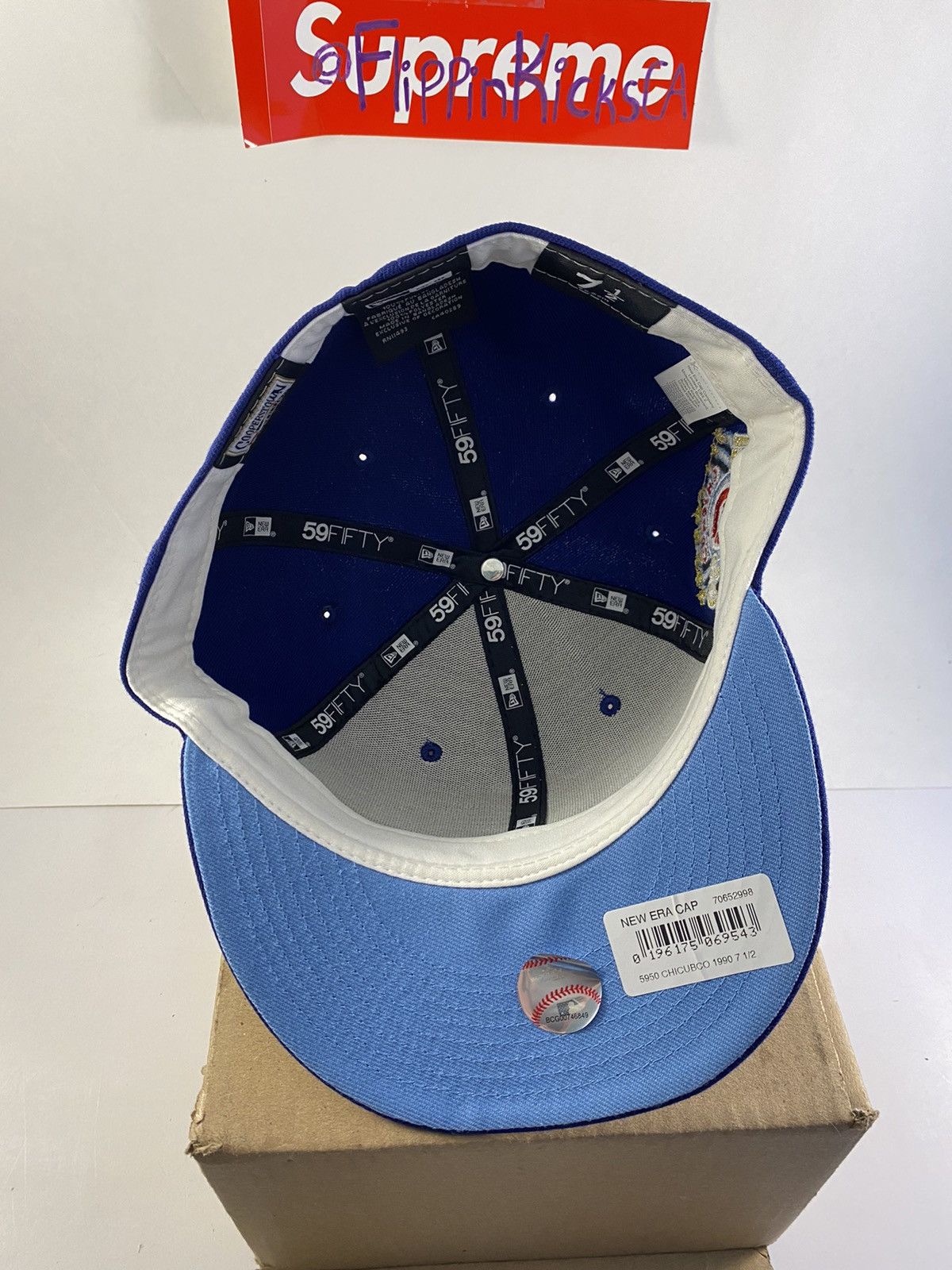 MLB × New Era Blue Cubs Fitted Hat 7 1/2 Rare/Brand New’ Size ONE SIZE - 4 Thumbnail