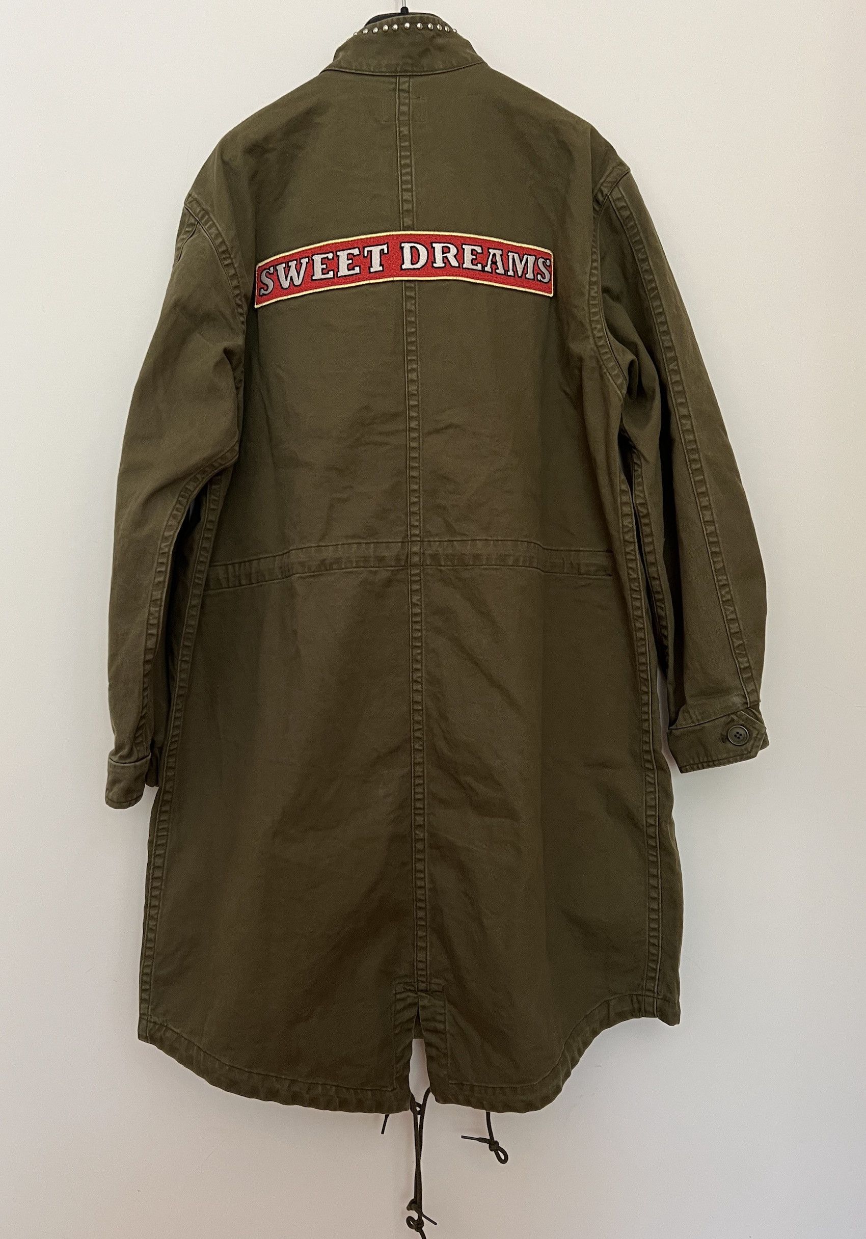image of Saint Laurent Paris Ss'17 Parka "sweat Dreams" in Army Green, Men's (Size Medium)