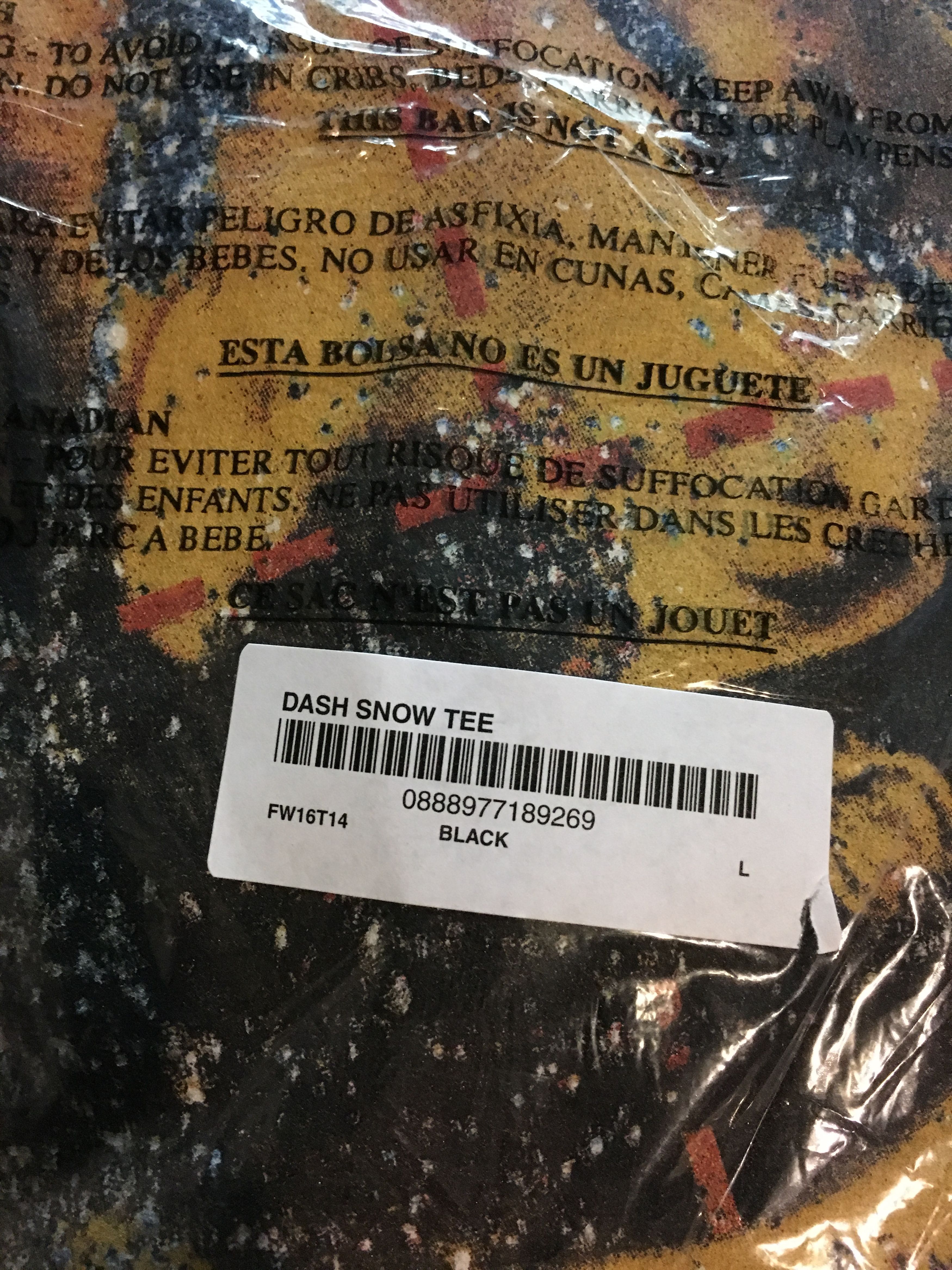 Supreme Supreme Dash Snow Tee Black Large FW16 Size US L / EU 52-54 / 3 - 2 Thumbnail