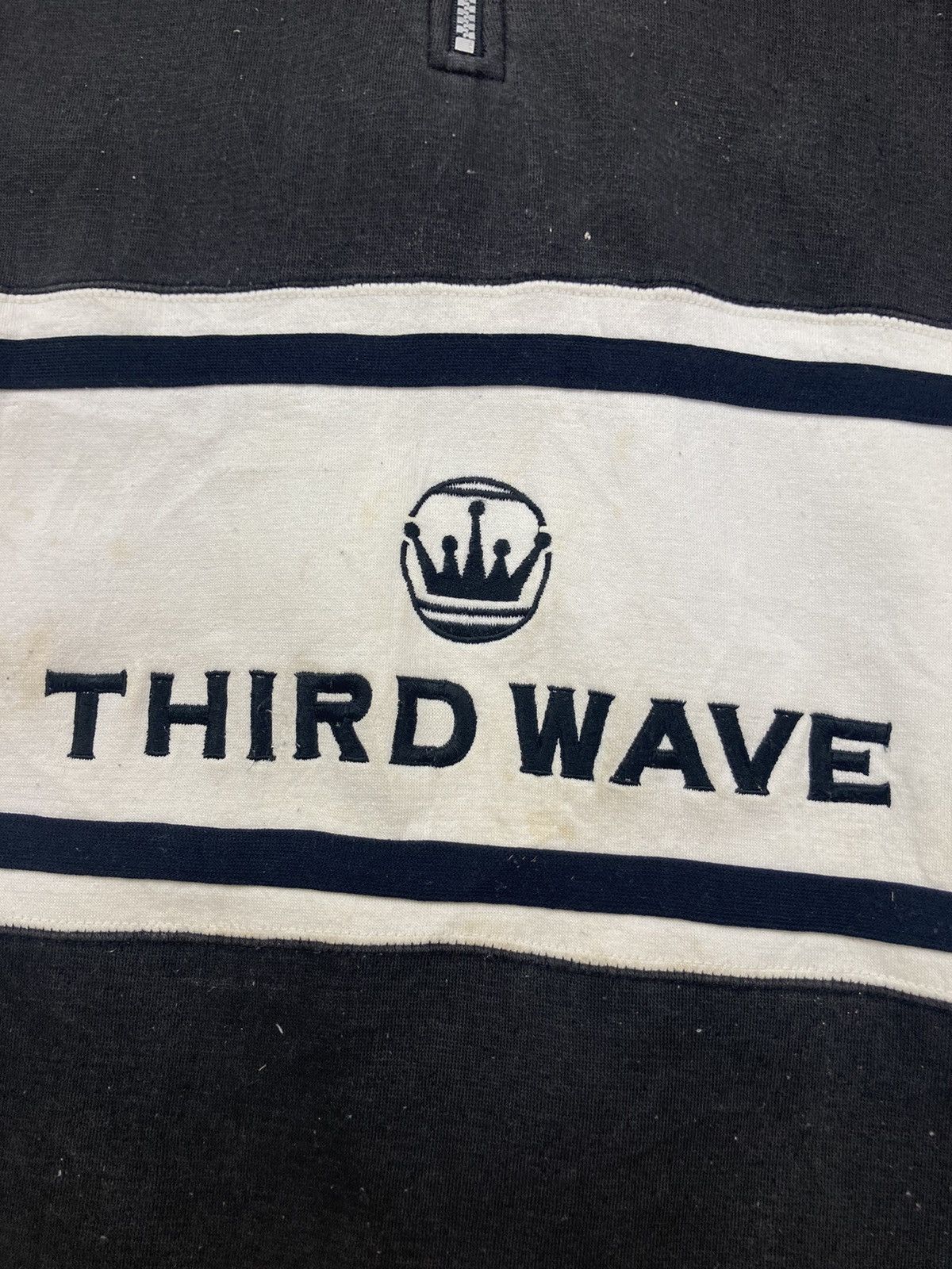 Vintage Vintage 90s Third Wave Made In USA Sweatshirt Black White Size US L / EU 52-54 / 3 - 2 Thumbnail