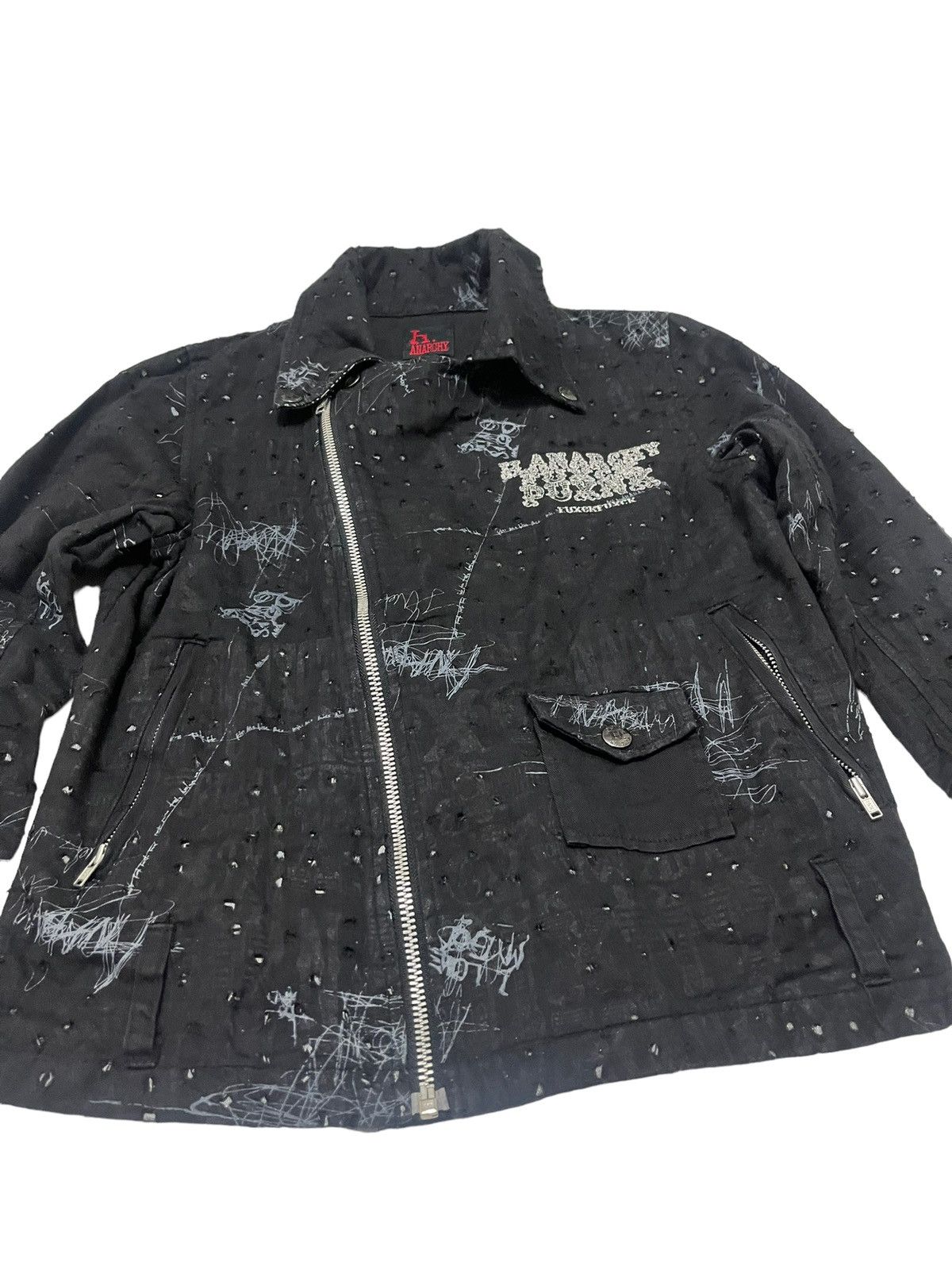 Japanese Brand × Seditionaries Rare H.anarchy H.naoto Seditionaries Skull Scab Jacket Size US S / EU 44-46 / 1 - 3 Thumbnail