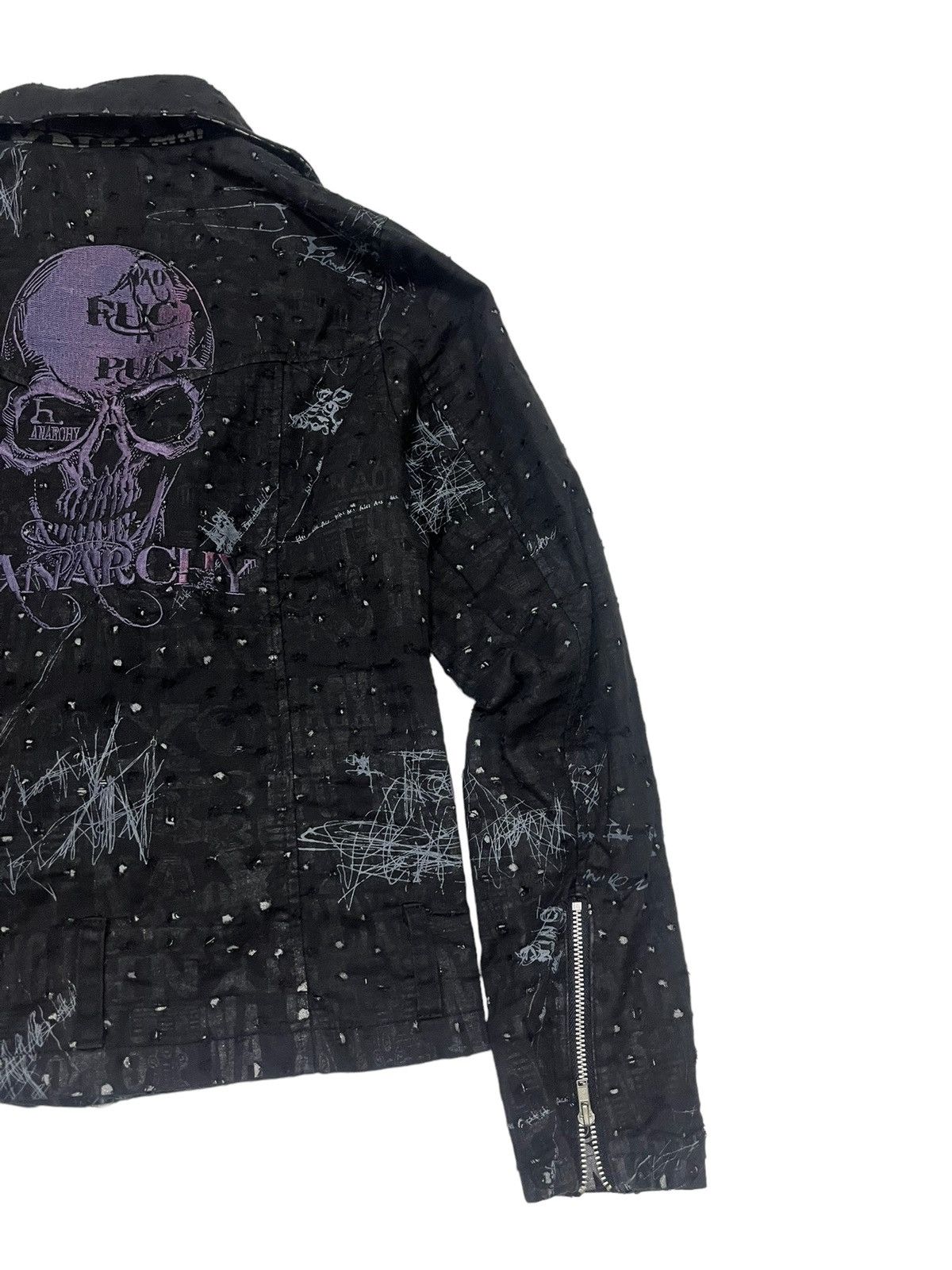 Japanese Brand × Seditionaries Rare H.anarchy H.naoto Seditionaries Skull Scab Jacket Size US S / EU 44-46 / 1 - 11 Thumbnail