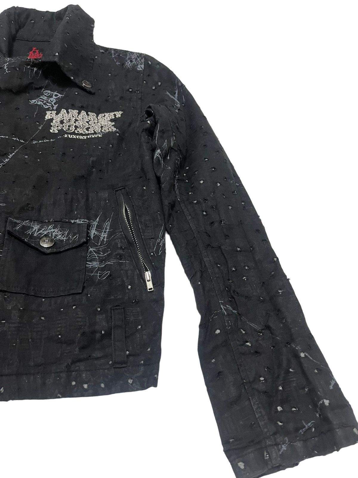 Japanese Brand × Seditionaries Rare H.anarchy H.naoto Seditionaries Skull Scab Jacket Size US S / EU 44-46 / 1 - 6 Thumbnail