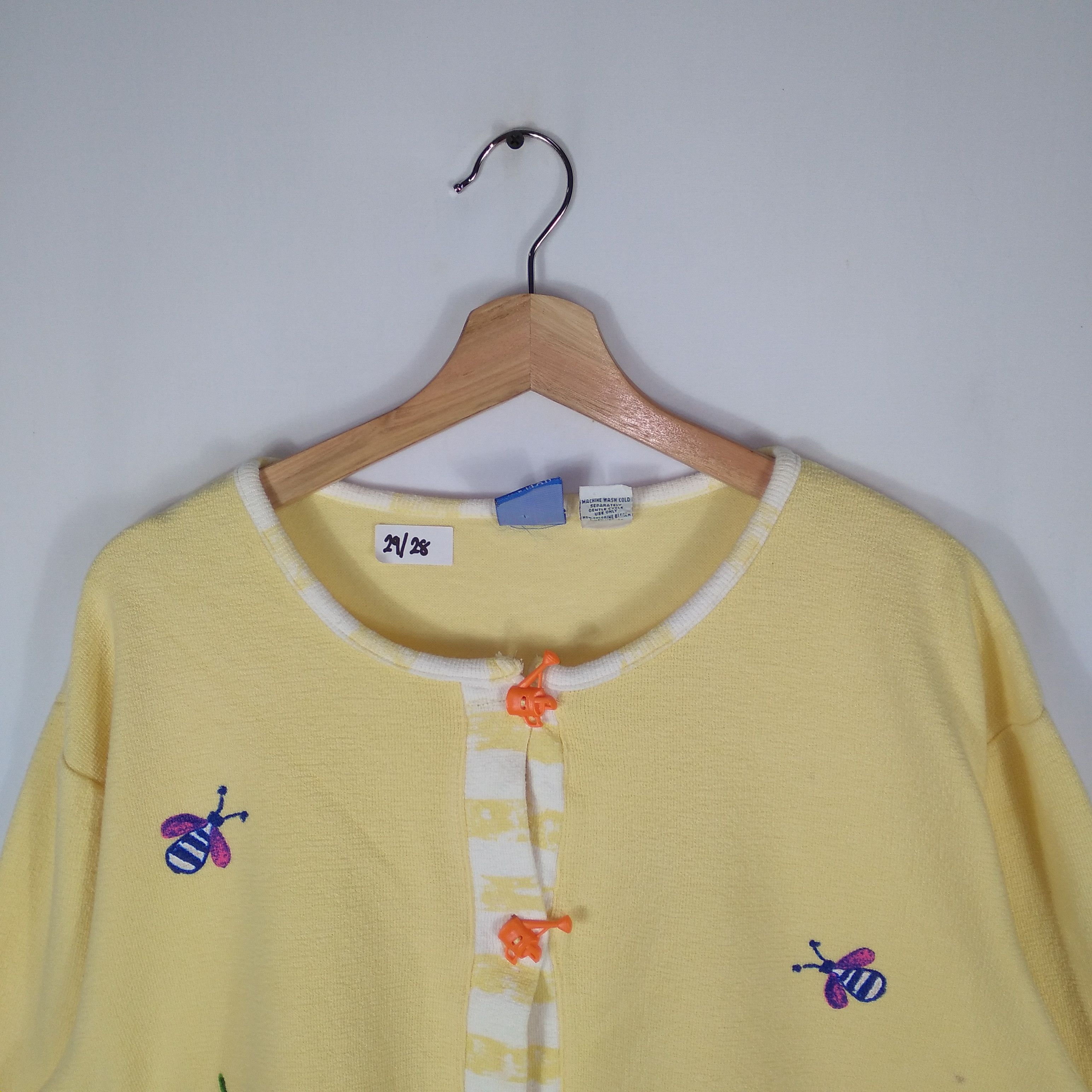 Aran Isles Knitwear Vintage 90s Art Graphic Beautiful Garden Knitwear Cardigans Size 3XL / US 20-22 - 2 Thumbnail