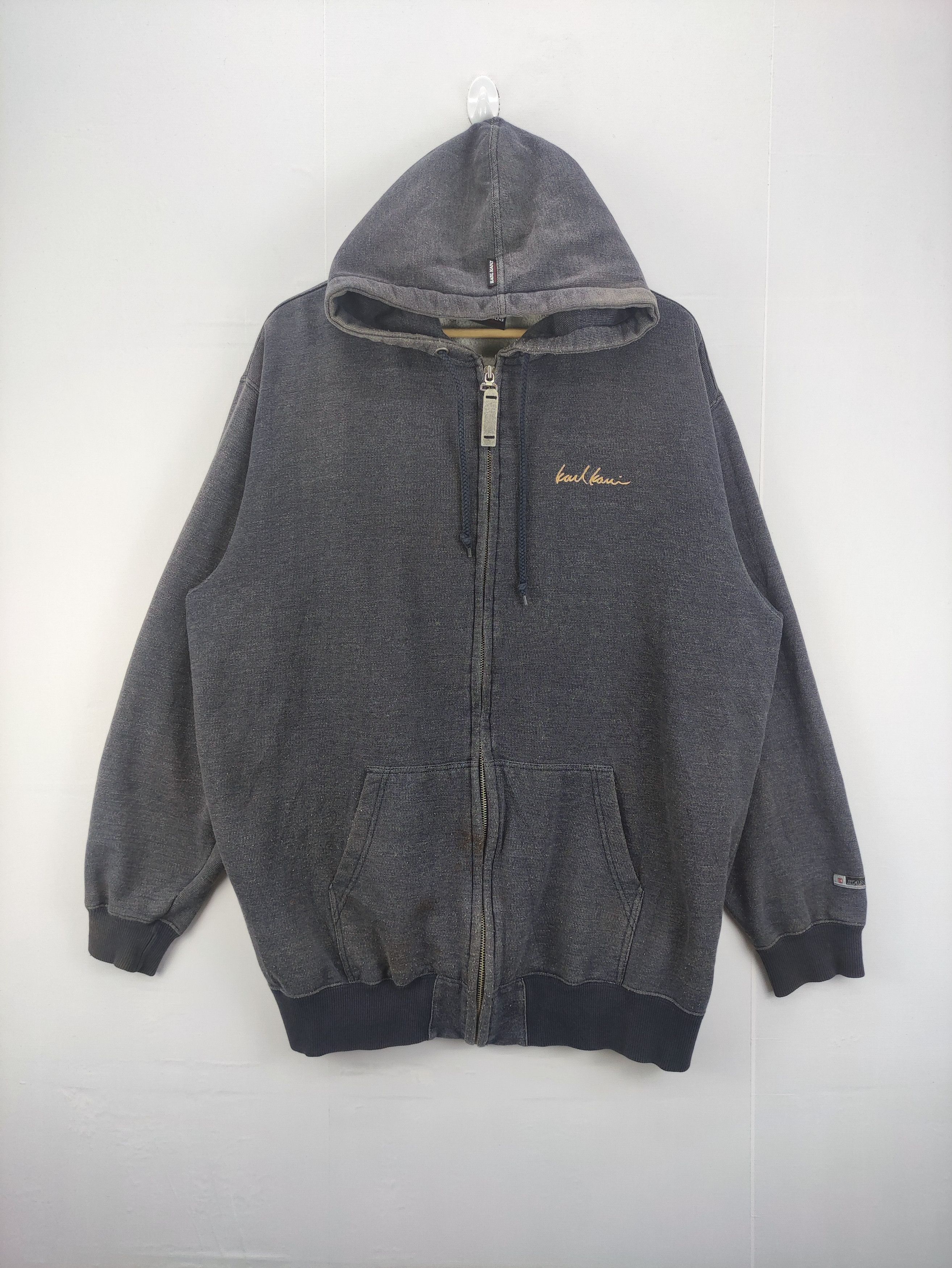 Karl Kani Vintage Karl kani Small Logo Sweater Zipper Hoodie Size US XL / EU 56 / 4 - 1 Thumbnail