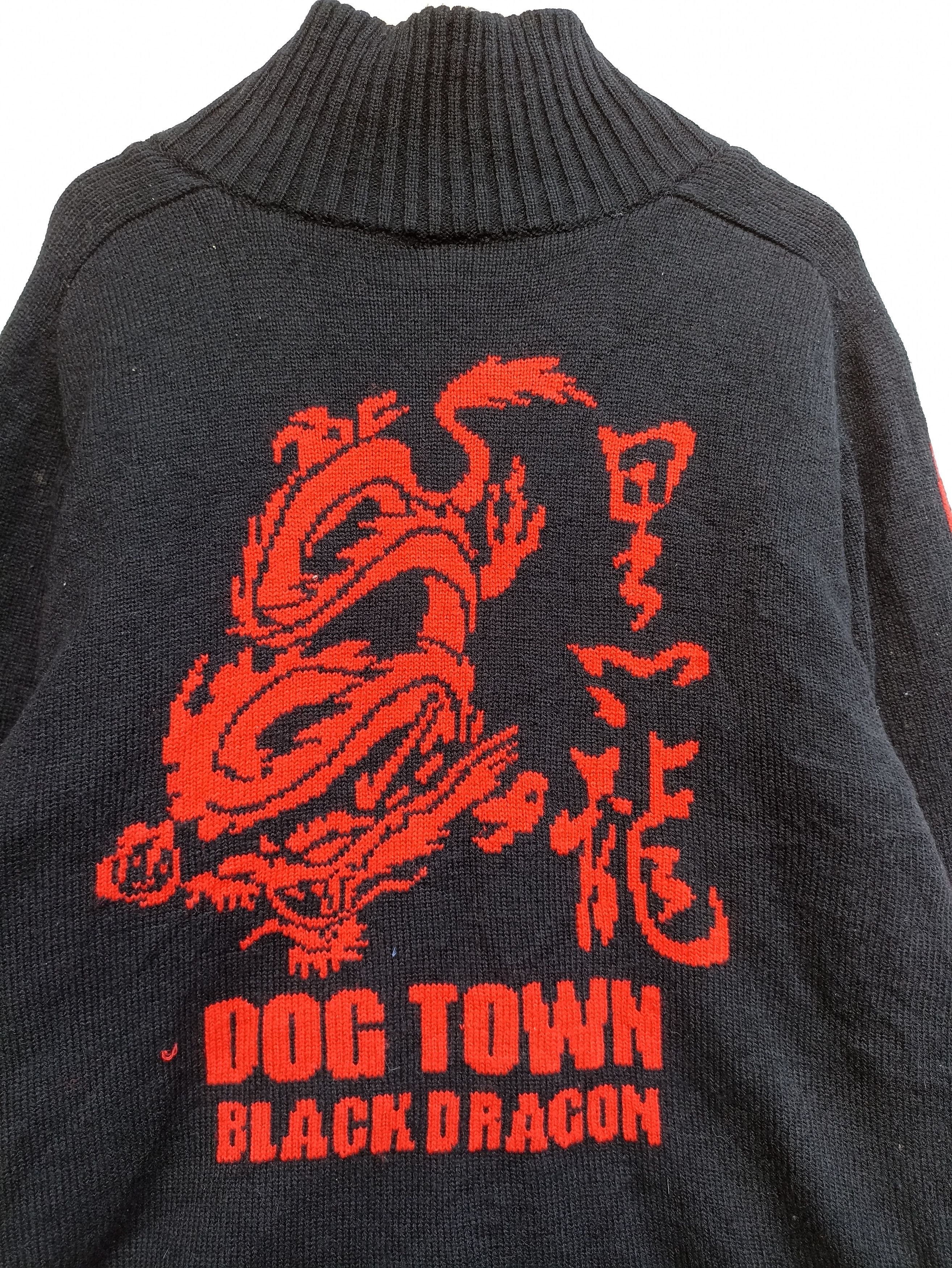 Dogtown Vintage 90s Vintage Dogtown sweater jacket black dragon Size US XL / EU 56 / 4 - 12 Thumbnail