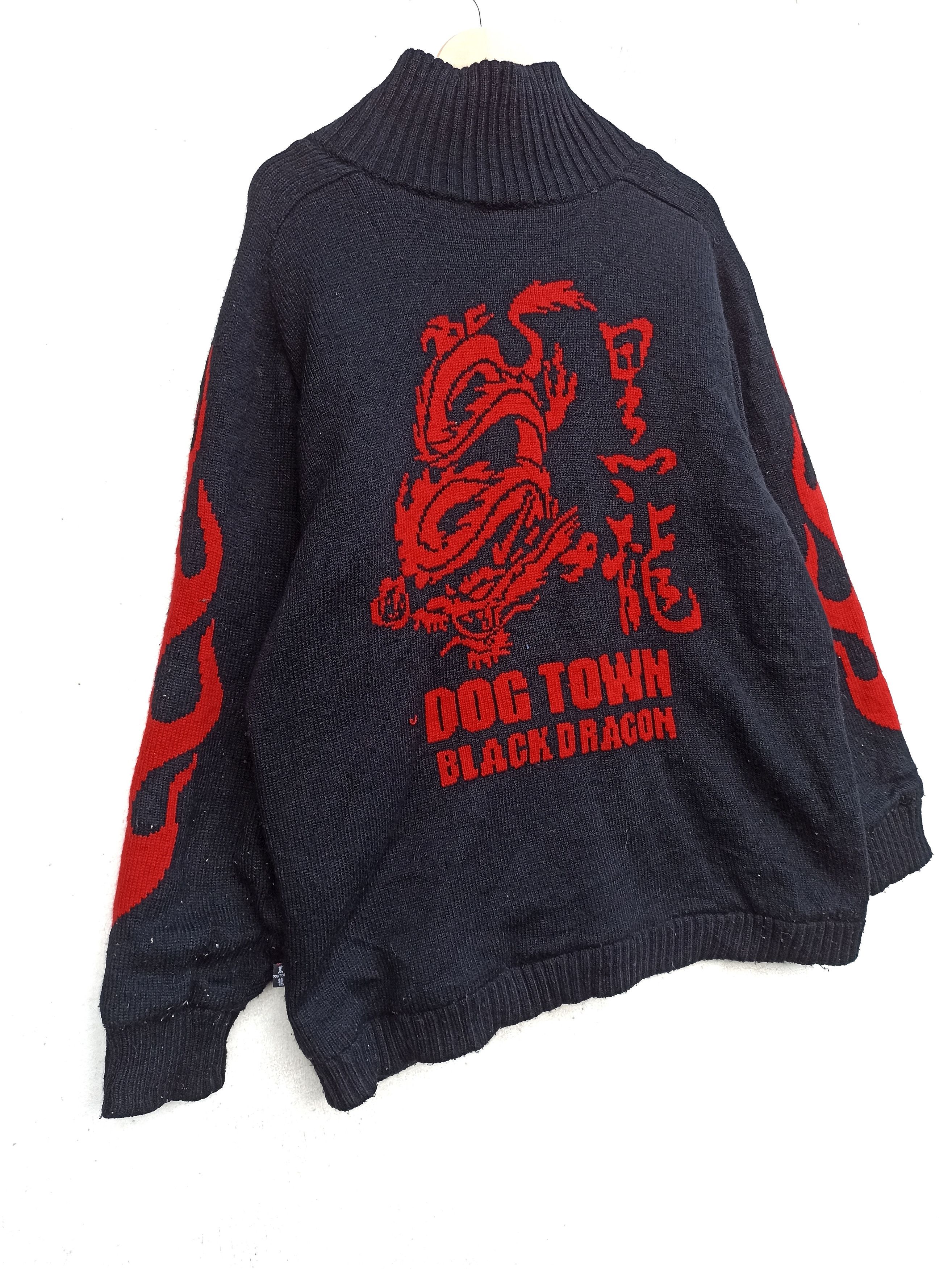 Dogtown Vintage 90s Vintage Dogtown sweater jacket black dragon Size US XL / EU 56 / 4 - 4 Thumbnail