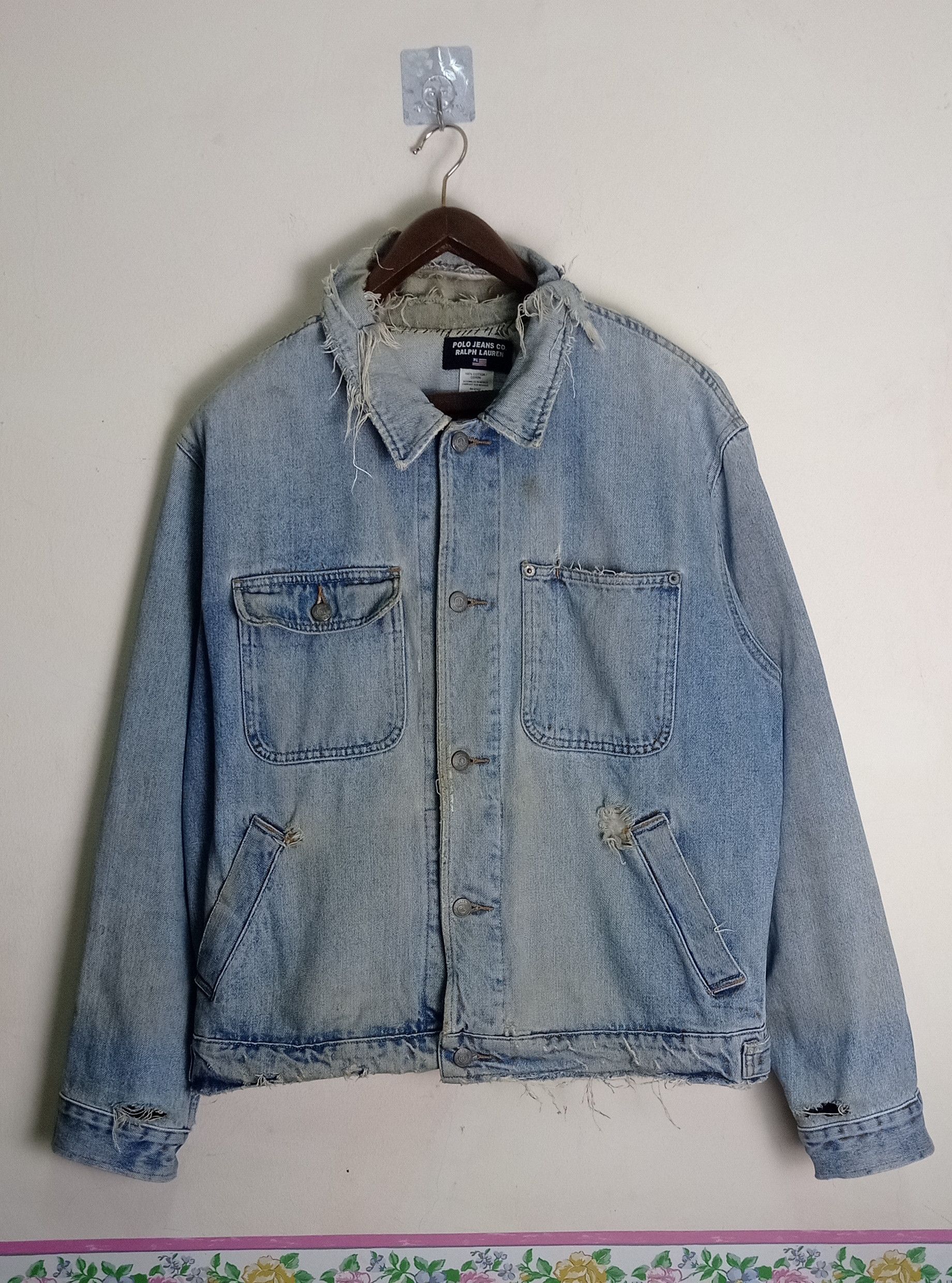 Vintage distressed Polo Jeans Ralph Lauren Classic Jacket