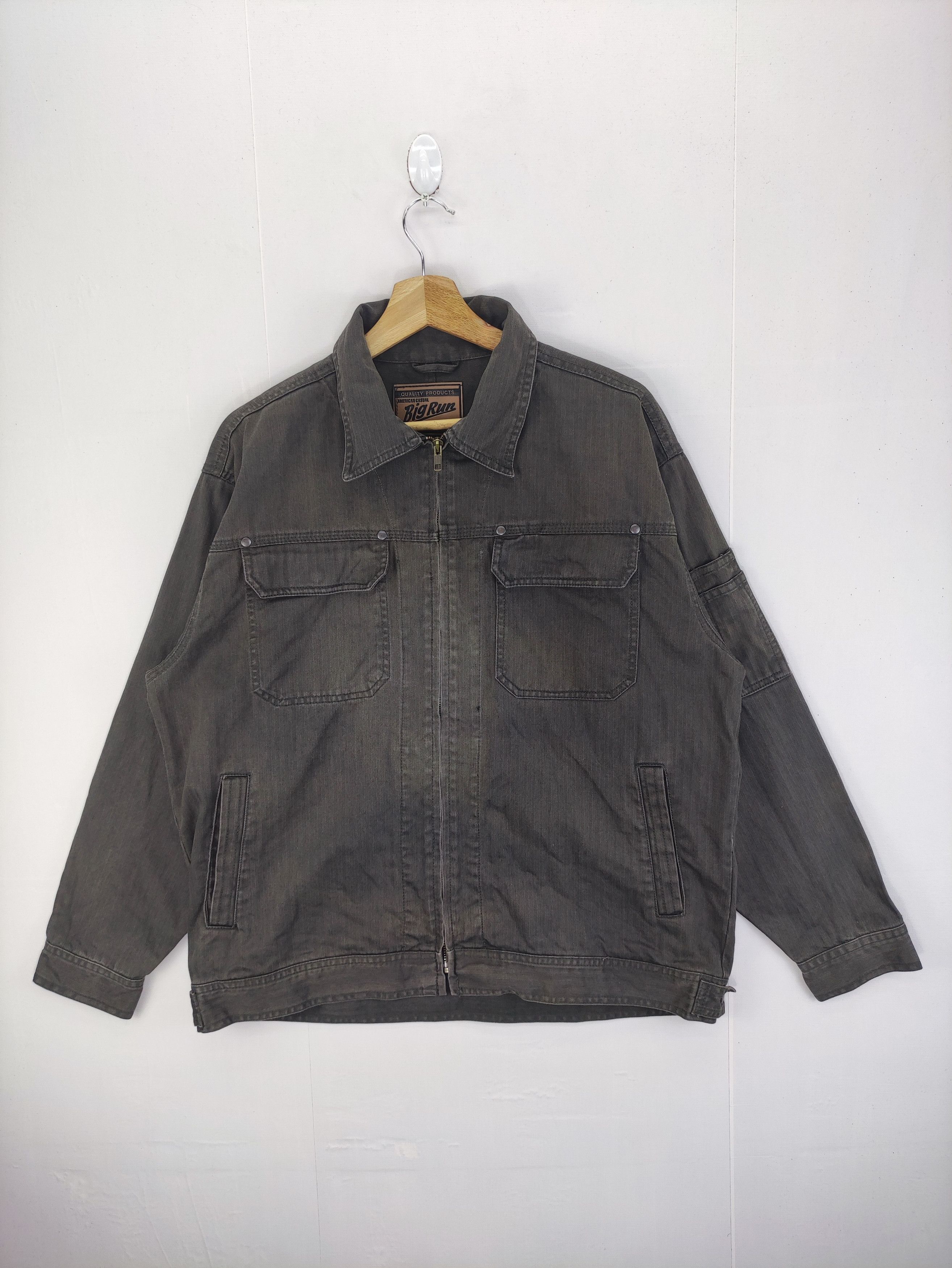 Japanese Brand Vintage Big Run Work Wear Jacket Zipper Size US L / EU 52-54 / 3 - 1 Thumbnail
