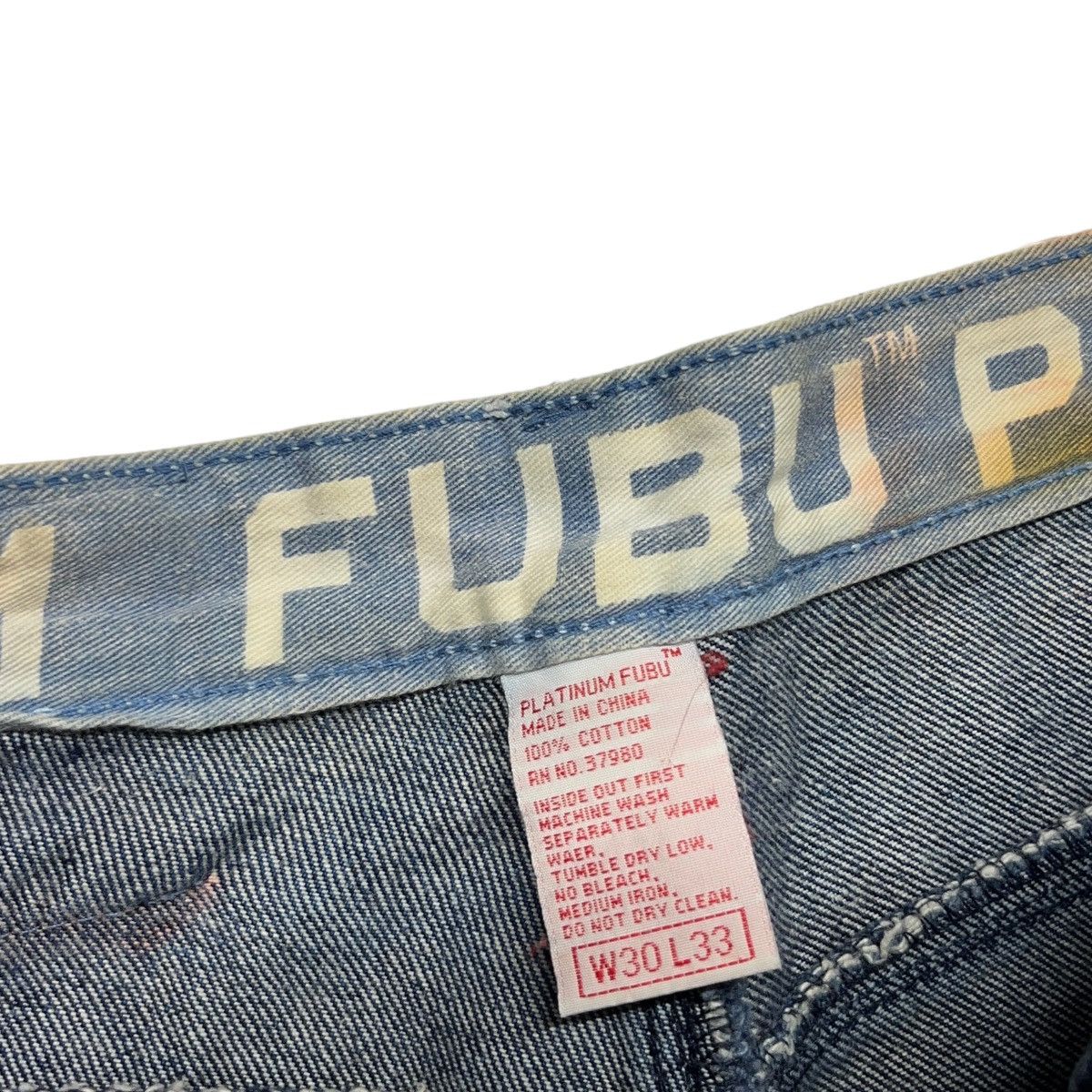 Fubu × Vintage 90s FUBU Platinum Fat Albert Jeans Size US 29 - 3 Thumbnail