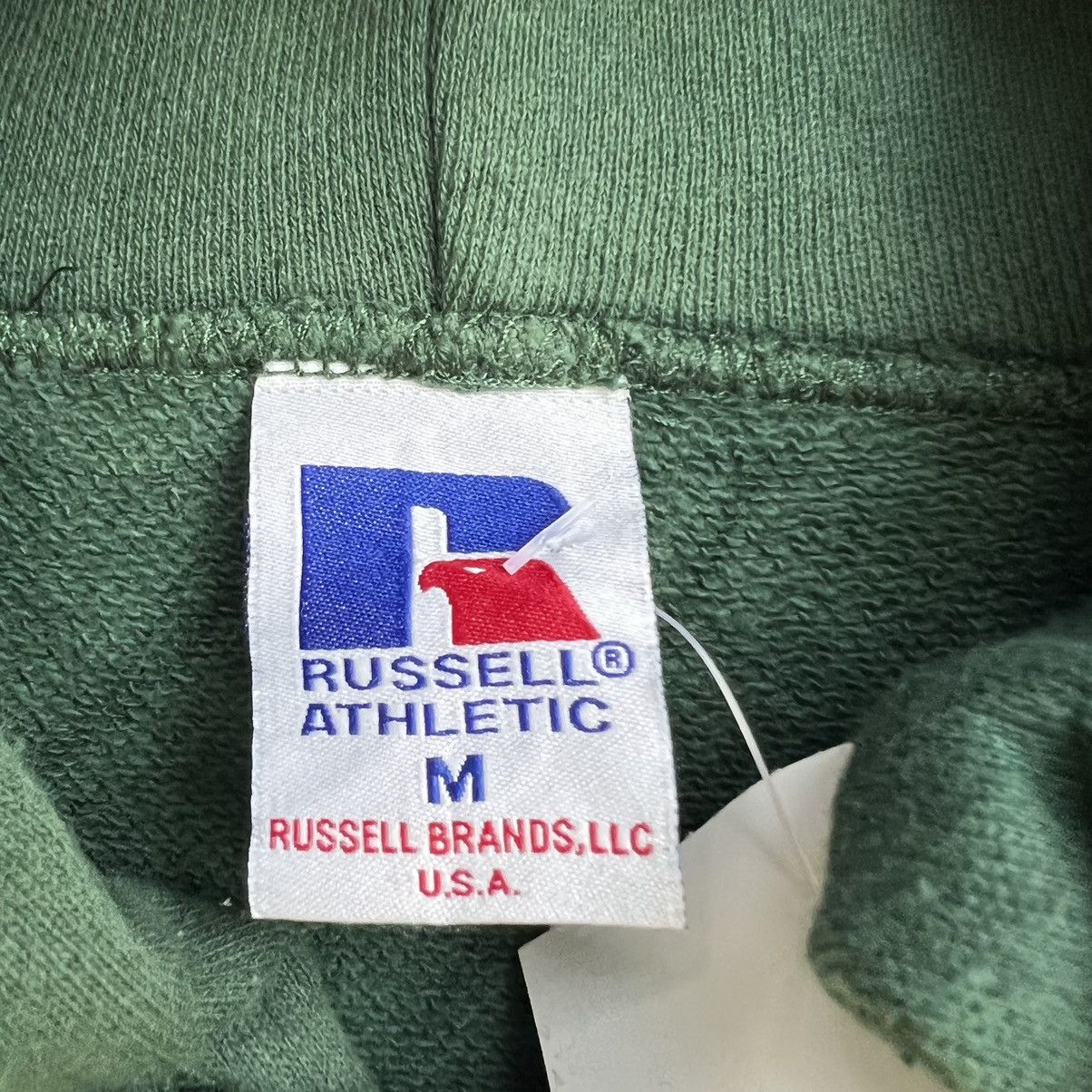 Russell Athletic × Vintage Vintage 90s Russel Athletic Green Blank Hoodie Medium Size US M / EU 48-50 / 2 - 7 Thumbnail