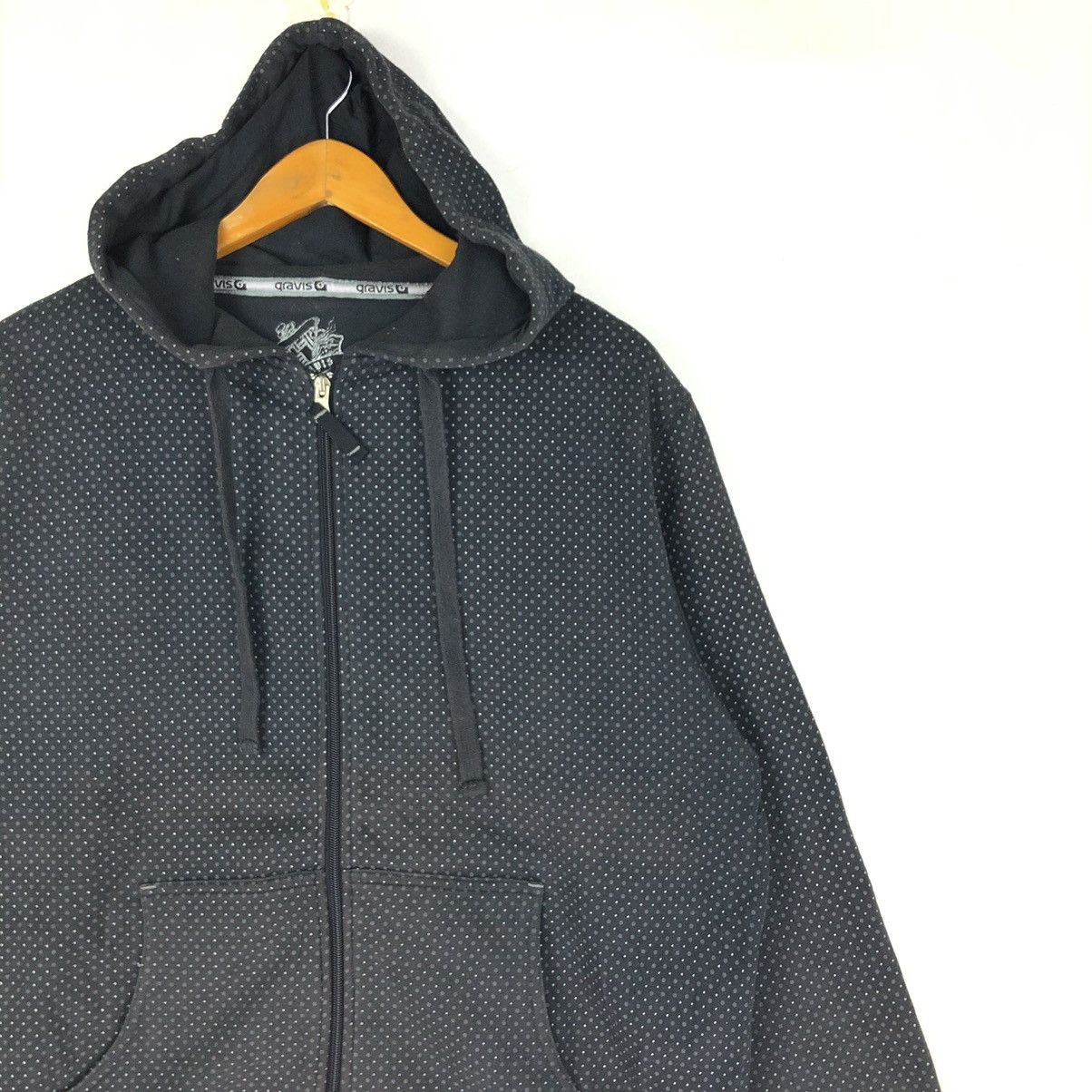 Gravis × Japanese Brand × Vintage 90s Gravis Skateboards Mens Spell Out polka dots Hoodie Size US L / EU 52-54 / 3 - 2 Thumbnail