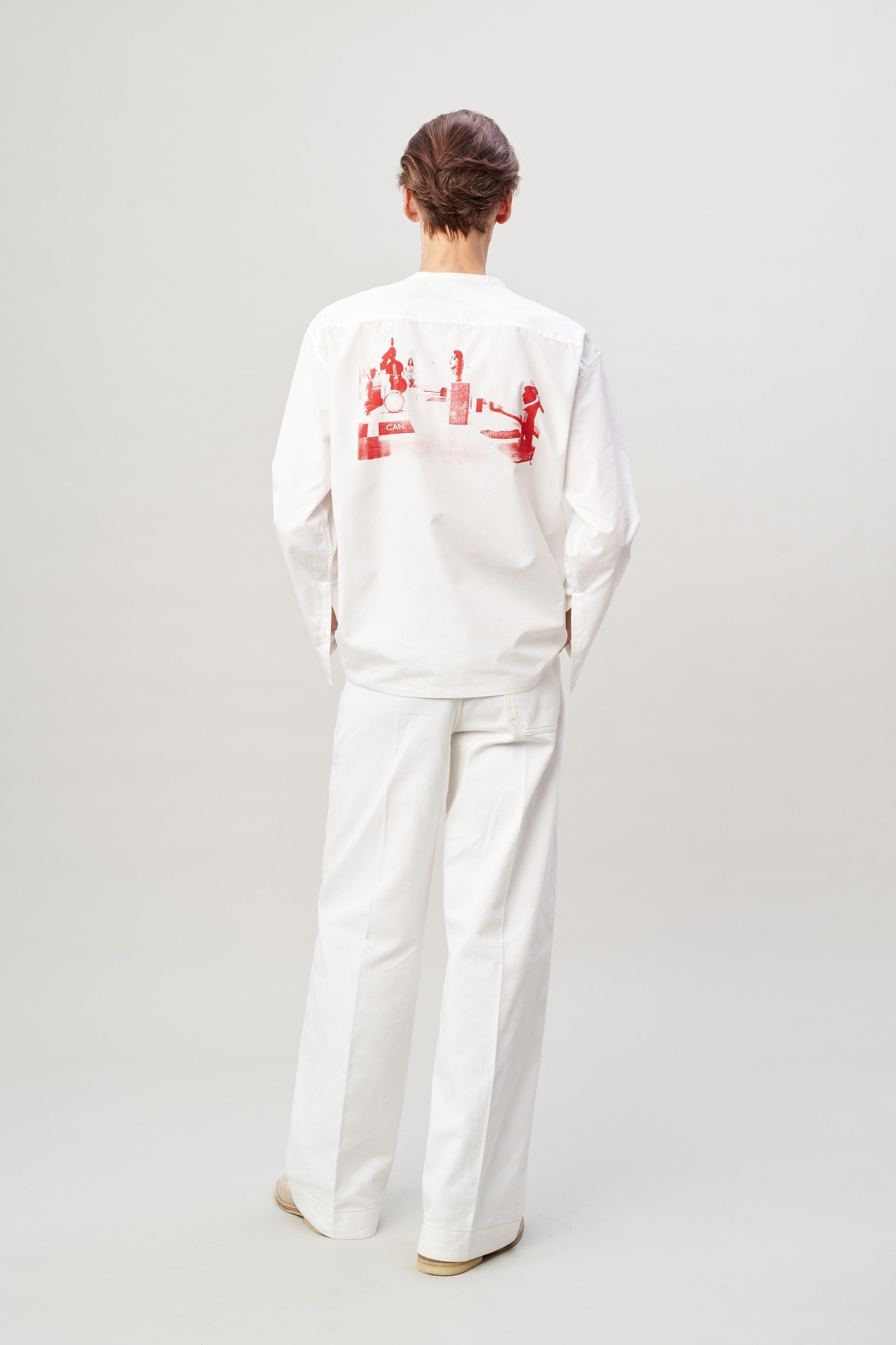Lemaire New — SS20 'CAN' Print Poplin Shirt Size US S / EU 44-46 / 1 - 2 Thumbnail