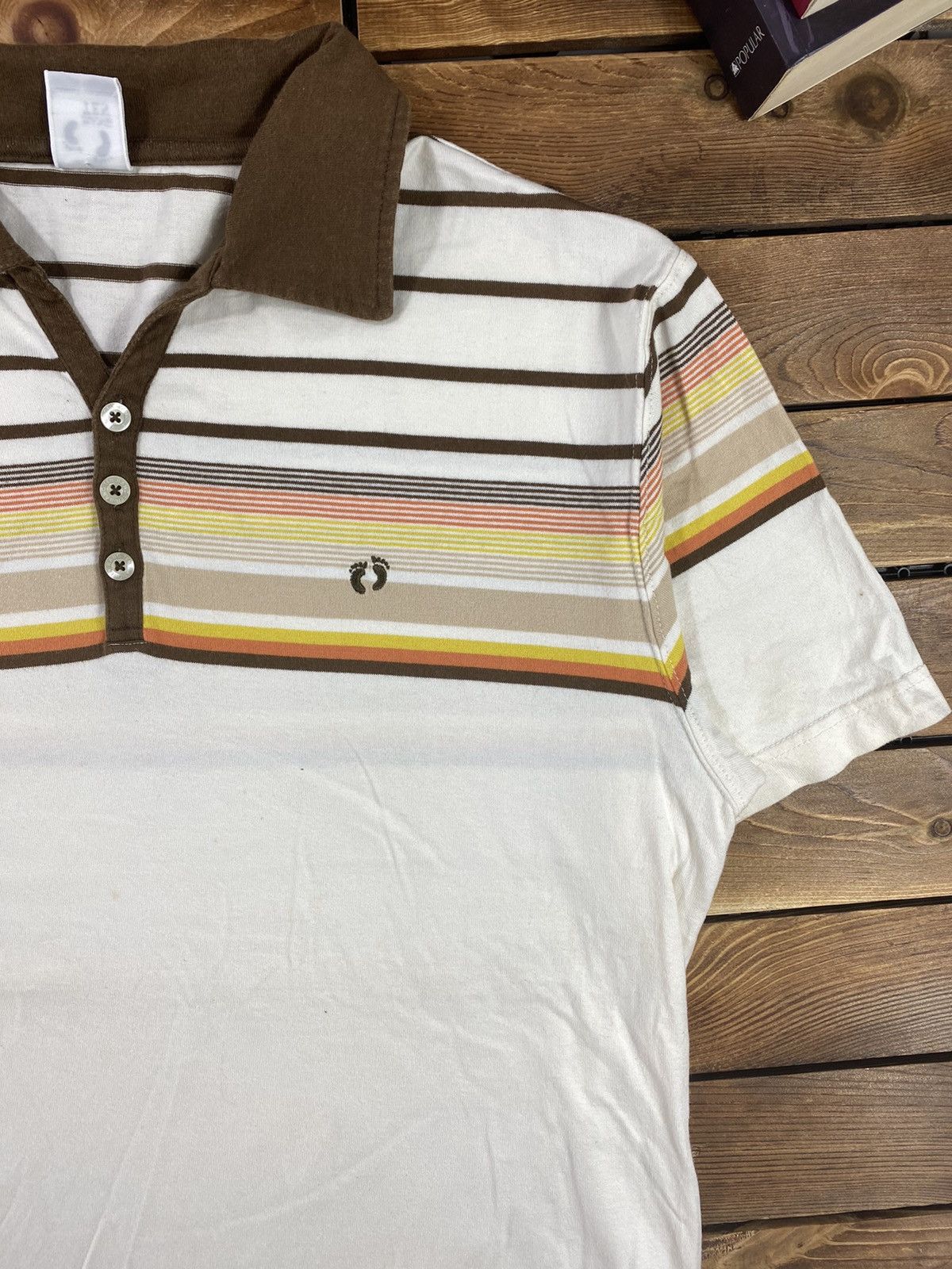 Hang Ten × Vintage Vintage Hang Ten Small Logo Stripes Polo size L Size US L / EU 52-54 / 3 - 5 Thumbnail