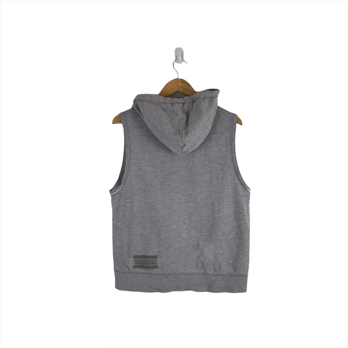 Adidas Vintage Adidas Sleeveless Zipper Hoodie Grey Colour Size US M / EU 48-50 / 2 - 4 Thumbnail