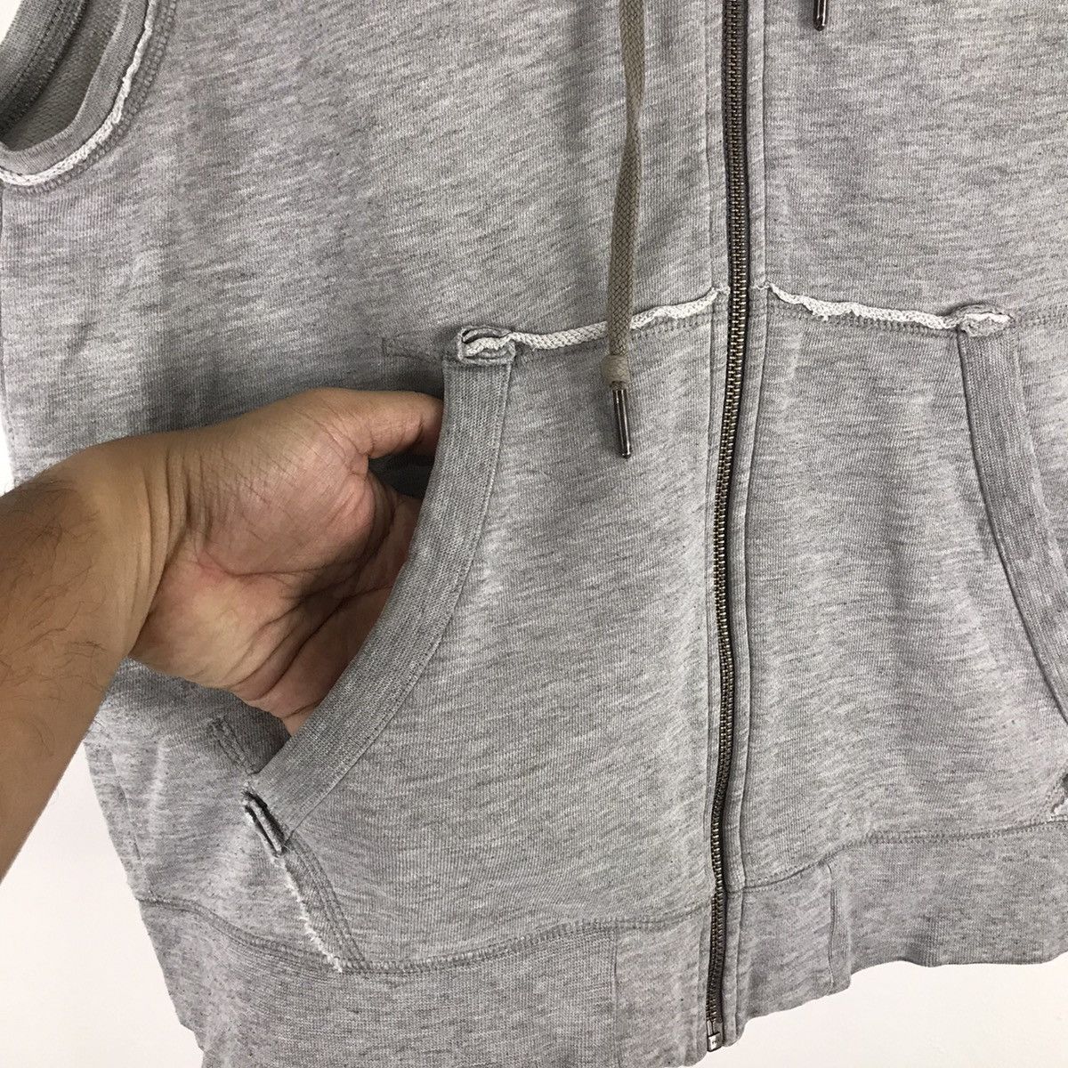 Adidas Vintage Adidas Sleeveless Zipper Hoodie Grey Colour Size US M / EU 48-50 / 2 - 3 Thumbnail
