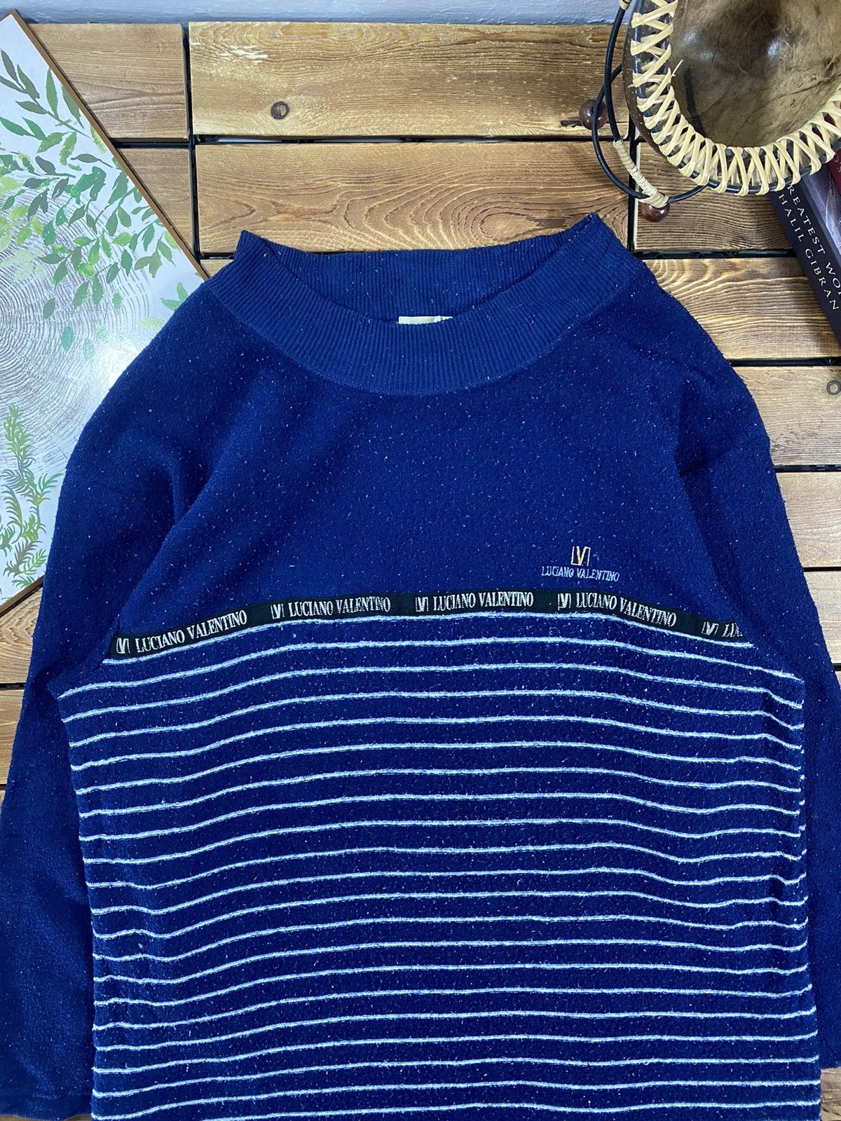 Designer × Valentino × Vintage Vintage Luciano Valentino Stripes Small Logo Size L Size L / US 10 / IT 46 - 7 Thumbnail