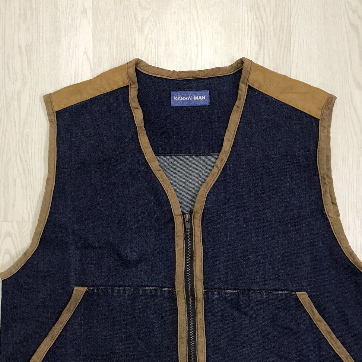 Japanese Brand × Kansai Yamamoto × Vintage 💥RARE💥 Vintage Kansai Yamamoto Denim Vest Size US L / EU 52-54 / 3 - 4 Thumbnail