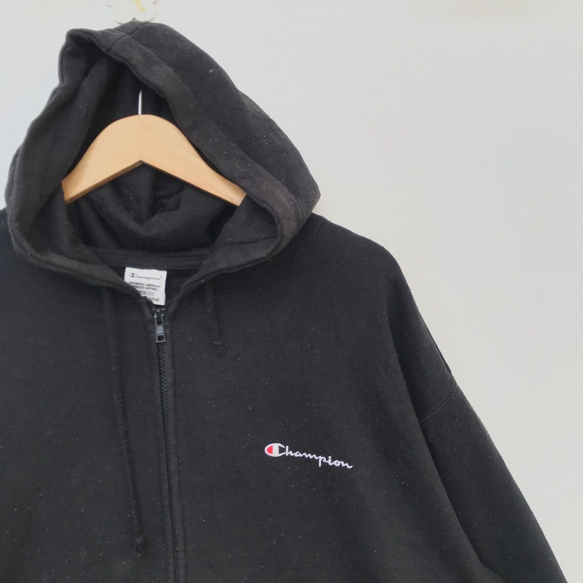 Champion × Vintage Vintage Champion USA Big Logo Hoodie Spell Out Size US XL / EU 56 / 4 - 2 Thumbnail