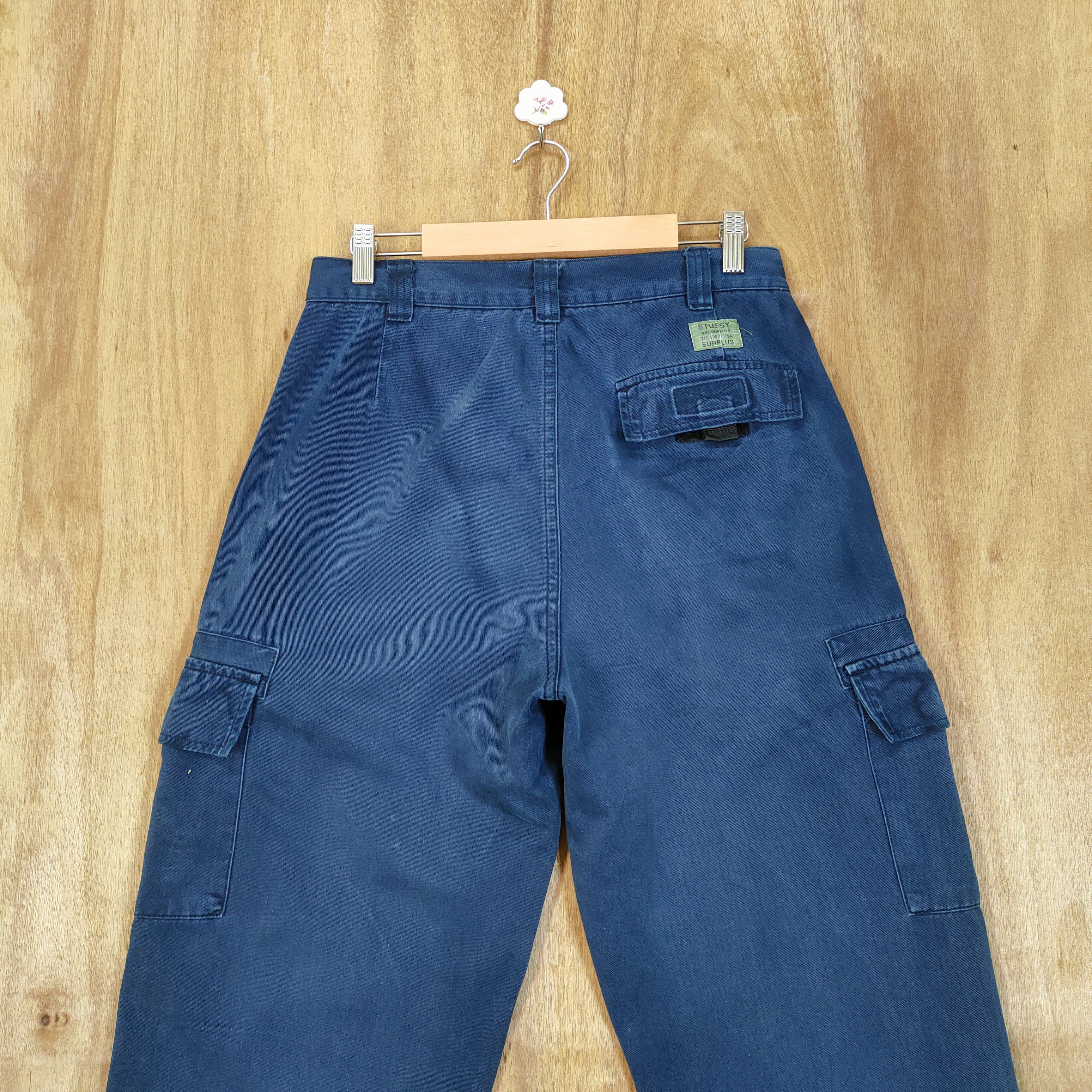 Stussy W30×30 💥 STUSSY DARK BLUE CARGO PANTS Size US 30 / EU 46 - 7 Thumbnail