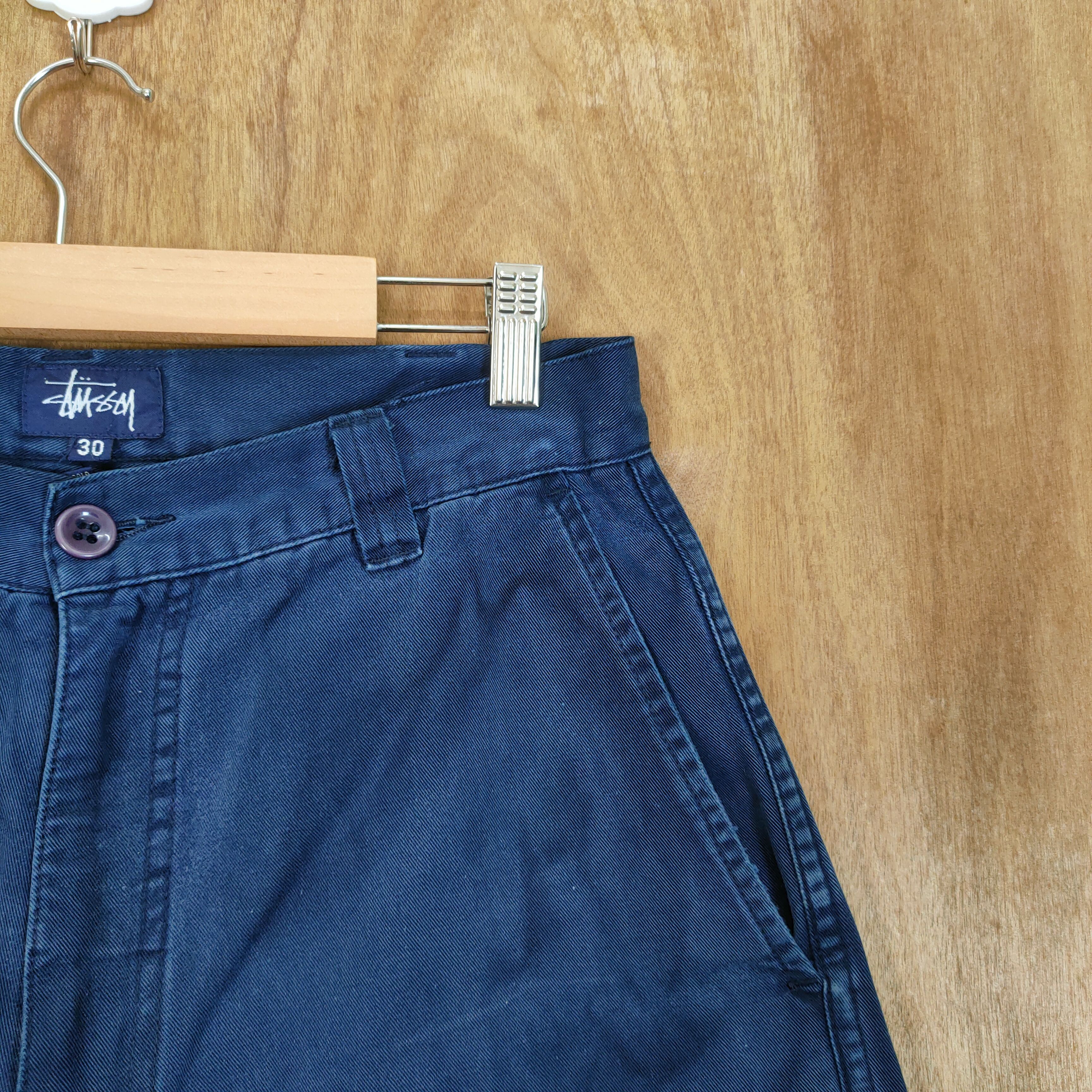 Stussy W30×30 💥 STUSSY DARK BLUE CARGO PANTS Size US 30 / EU 46 - 4 Thumbnail