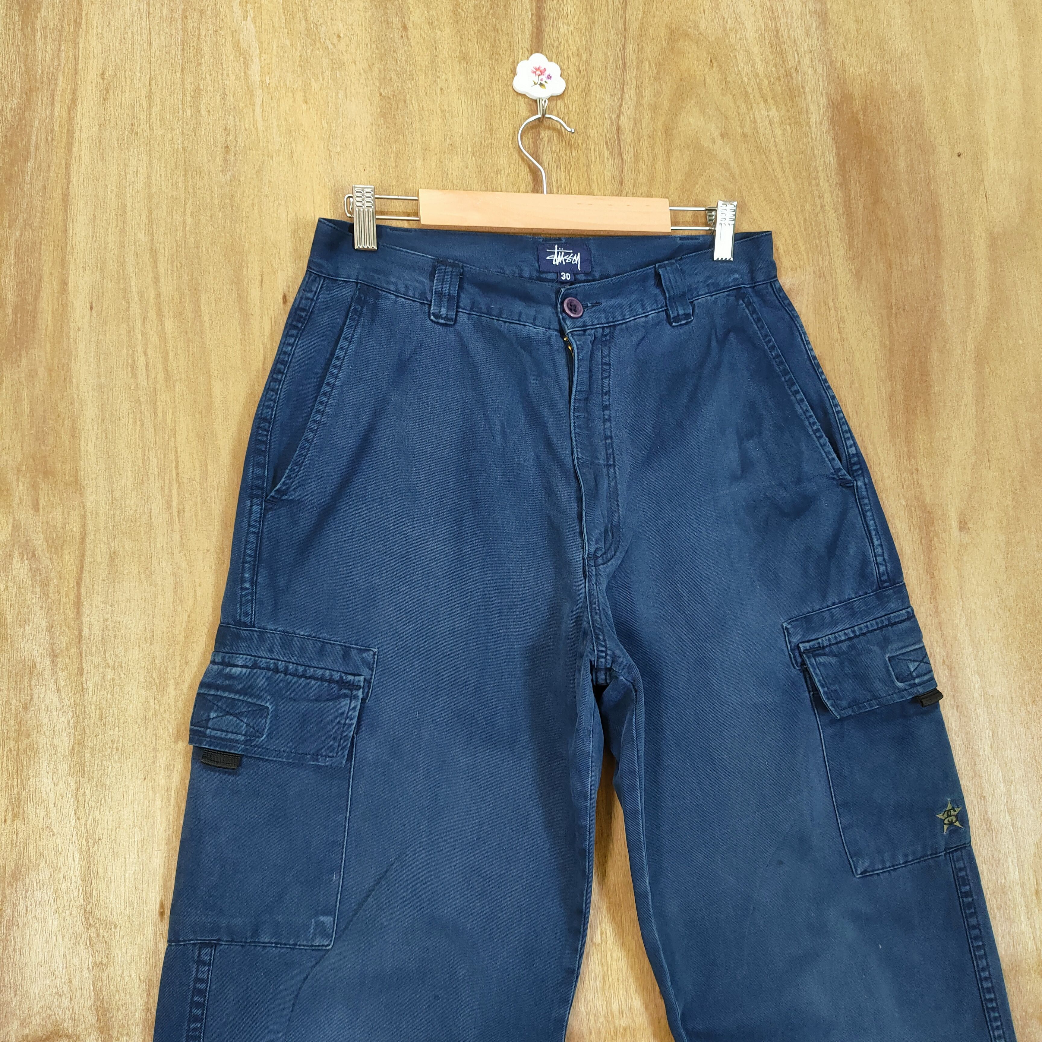 Stussy W30×30 💥 STUSSY DARK BLUE CARGO PANTS Size US 30 / EU 46 - 2 Thumbnail