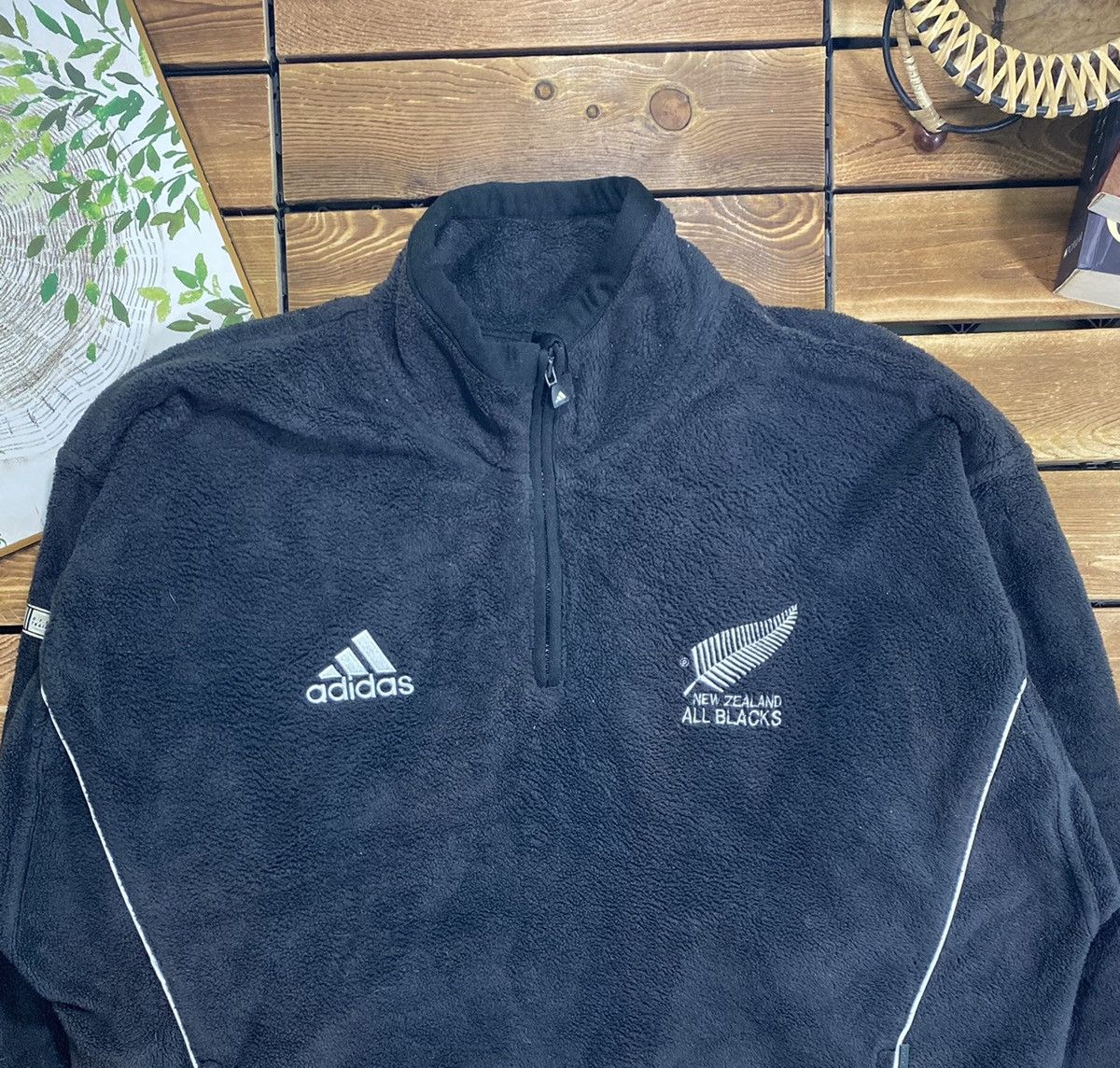 Adidas × All Blacks Adidas New Zealand All Black Three stripes Fleece Size S Size US S / EU 44-46 / 1 - 7 Thumbnail
